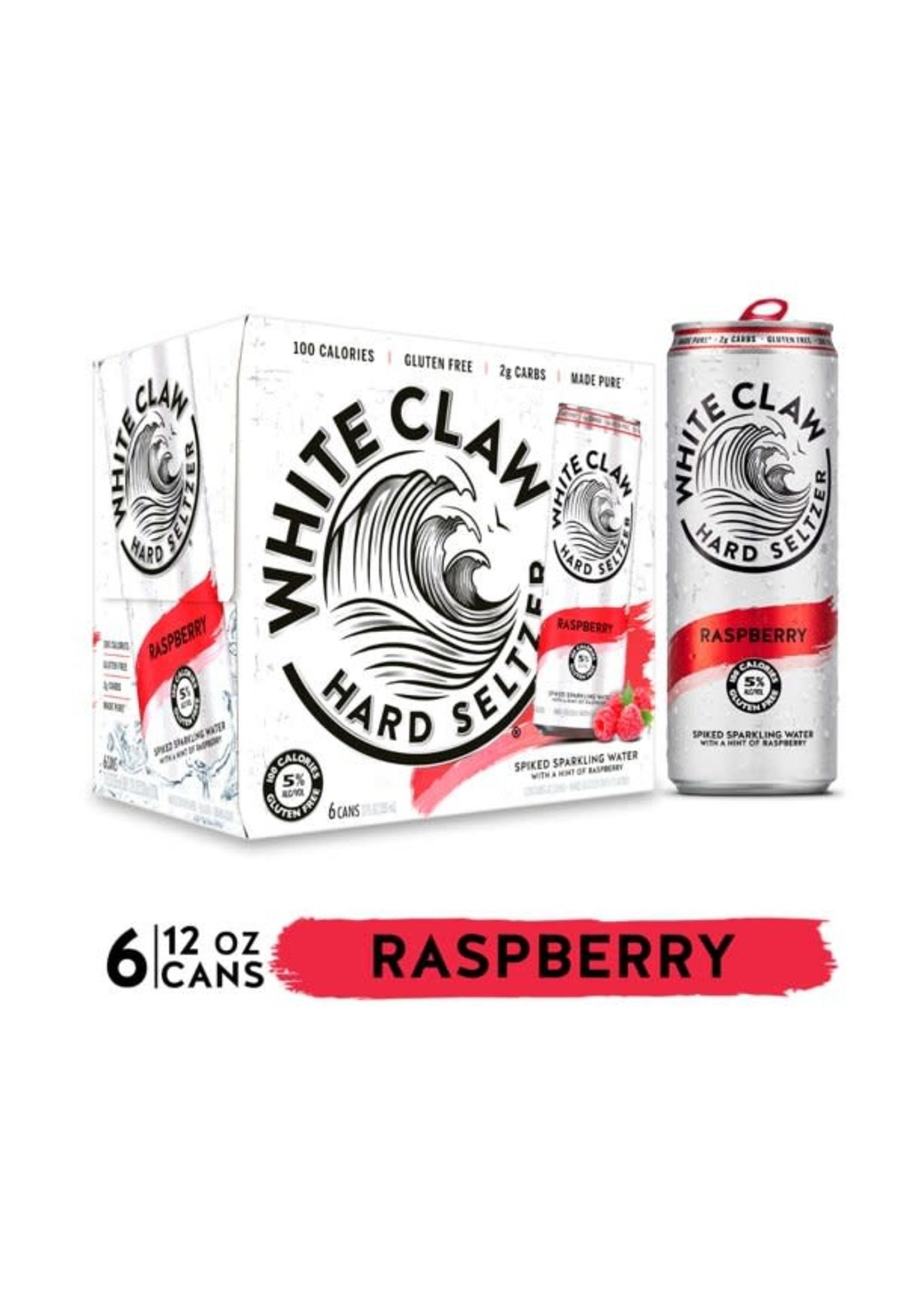 White Claw Raspberry 6pk 12oz Cans