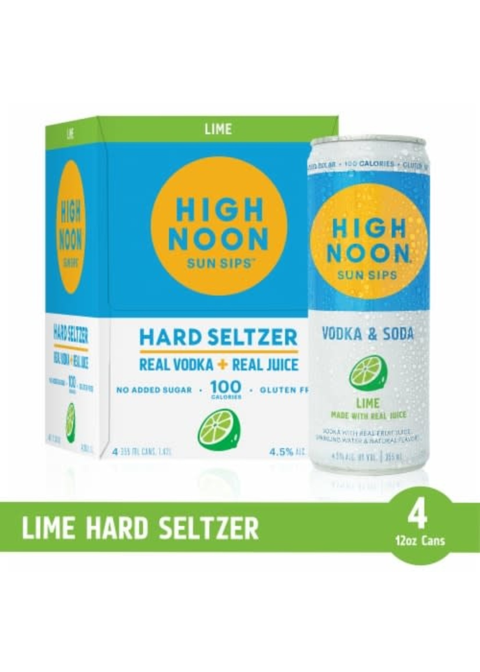 High Noon High Noon Hard Seltzer Lime 4pk 12oz Cans