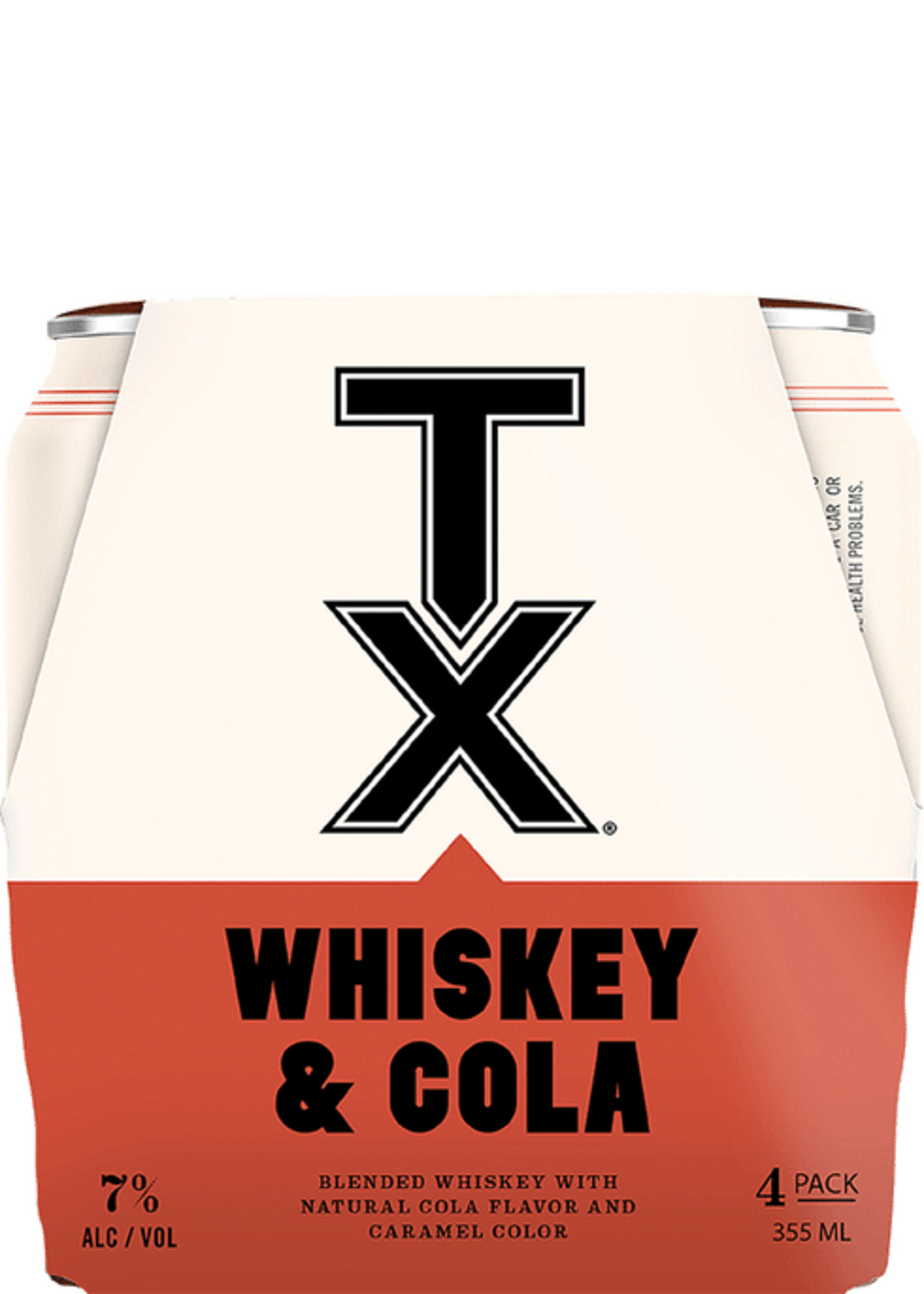 TX RTD Whiskey & Cola 14Proof 4pk 12oz Cans
