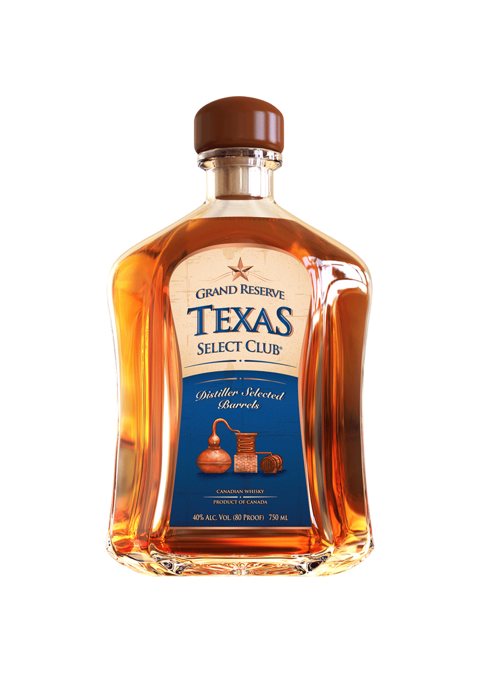 Texas Select Club Canadian Whiskey 80Proof 750ml