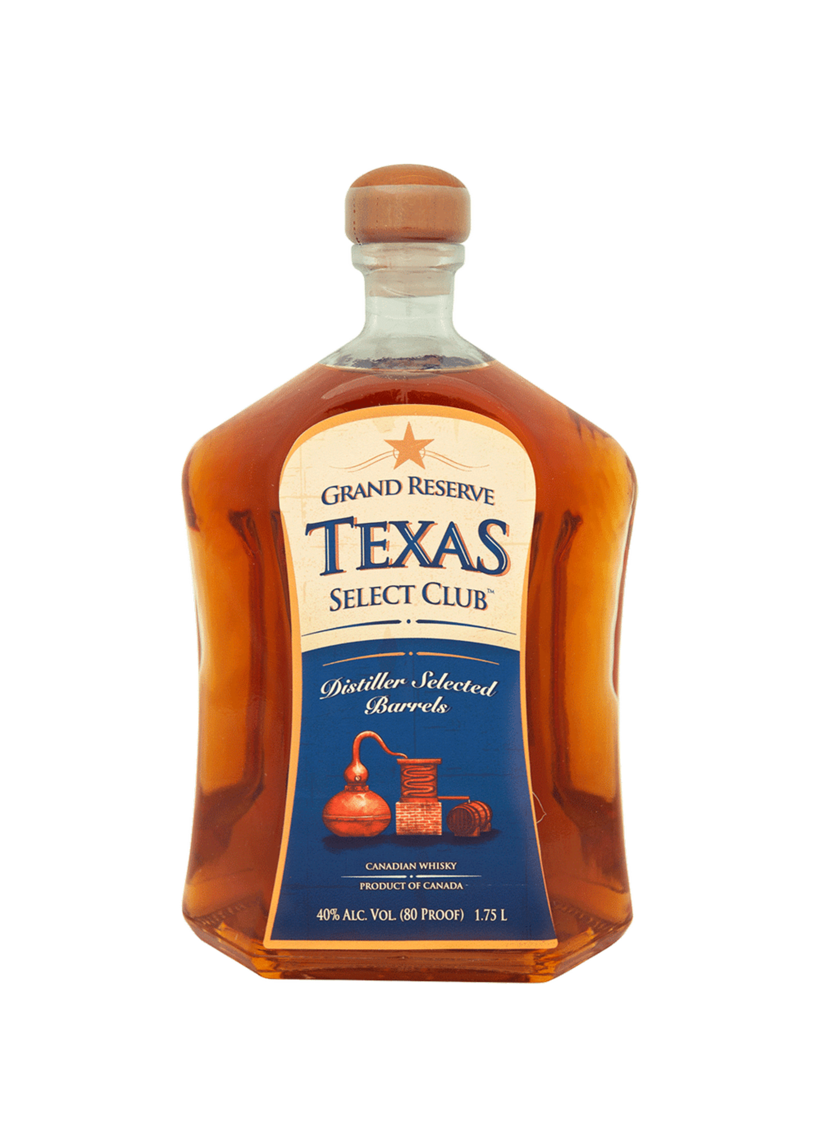 Texas Select Club Canadian Whiskey 80Proof 1.75 Ltr
