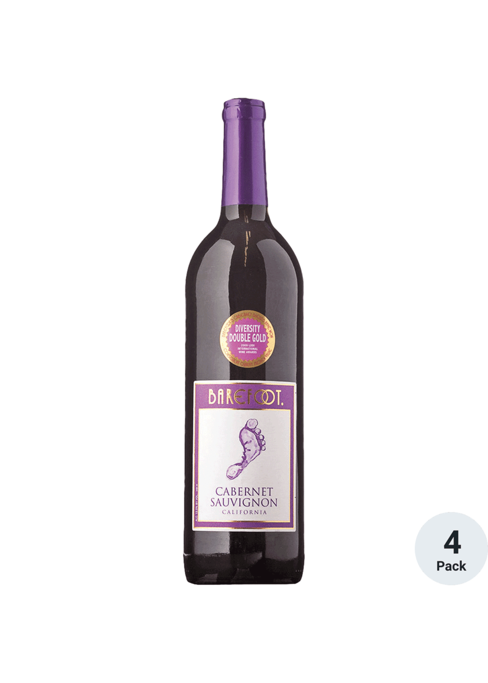 Barefoot Cabernet Sauvignon Pet 4pk 187ml