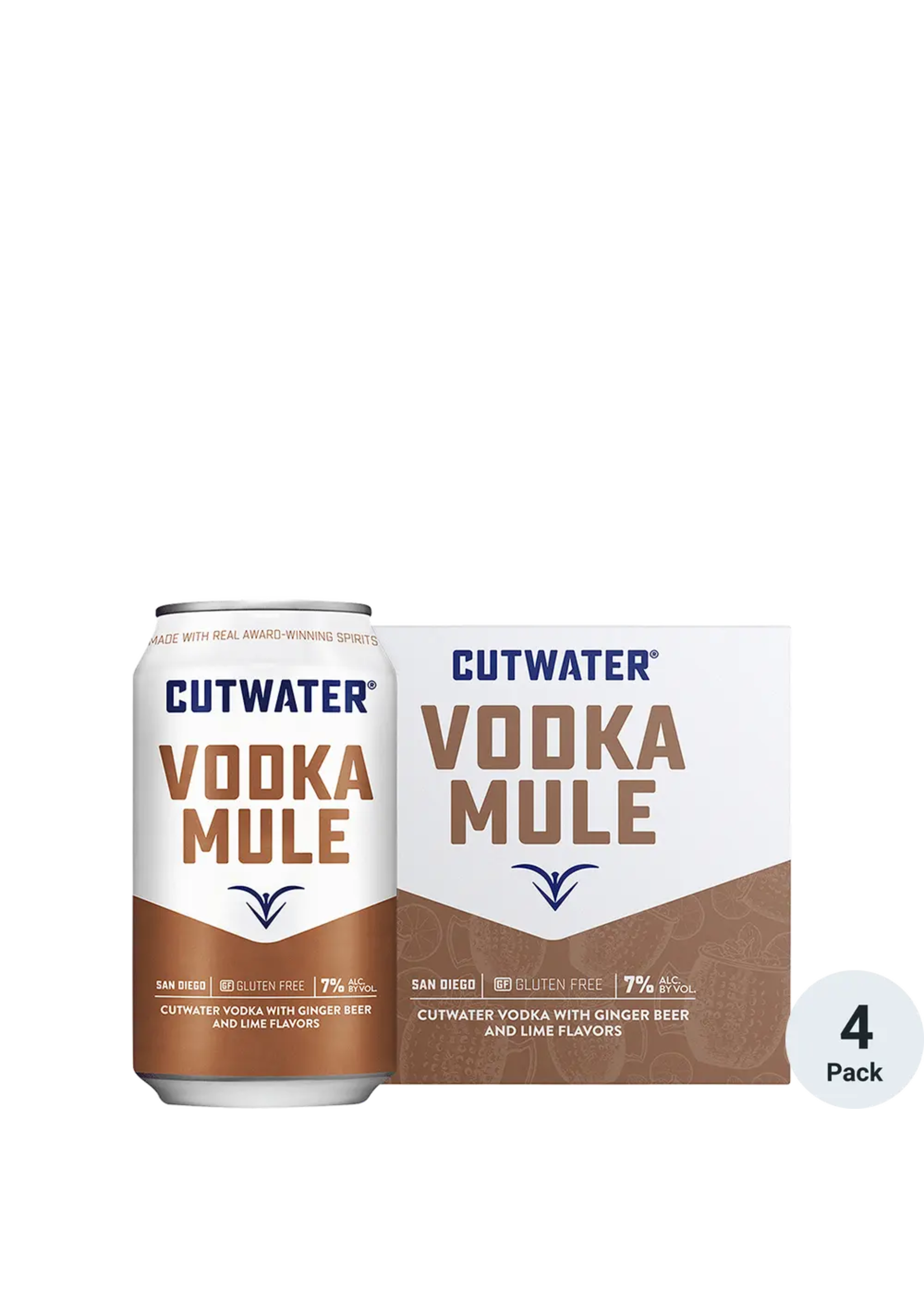Cutwater Cocktail Vodka Moscow Mule 14Proof 4pk 12oz Cans