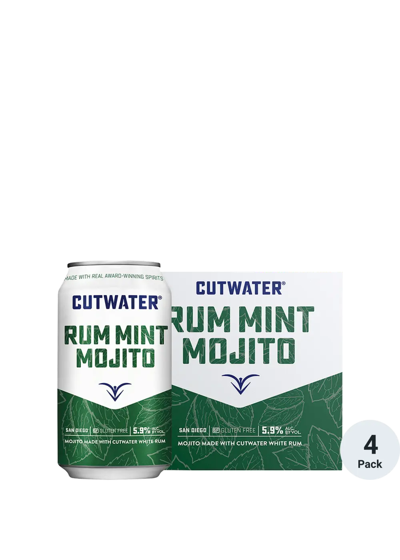 Cutwater Cocktail Rum Mint Mojito 11.8Proof 4pk 12oz Cans