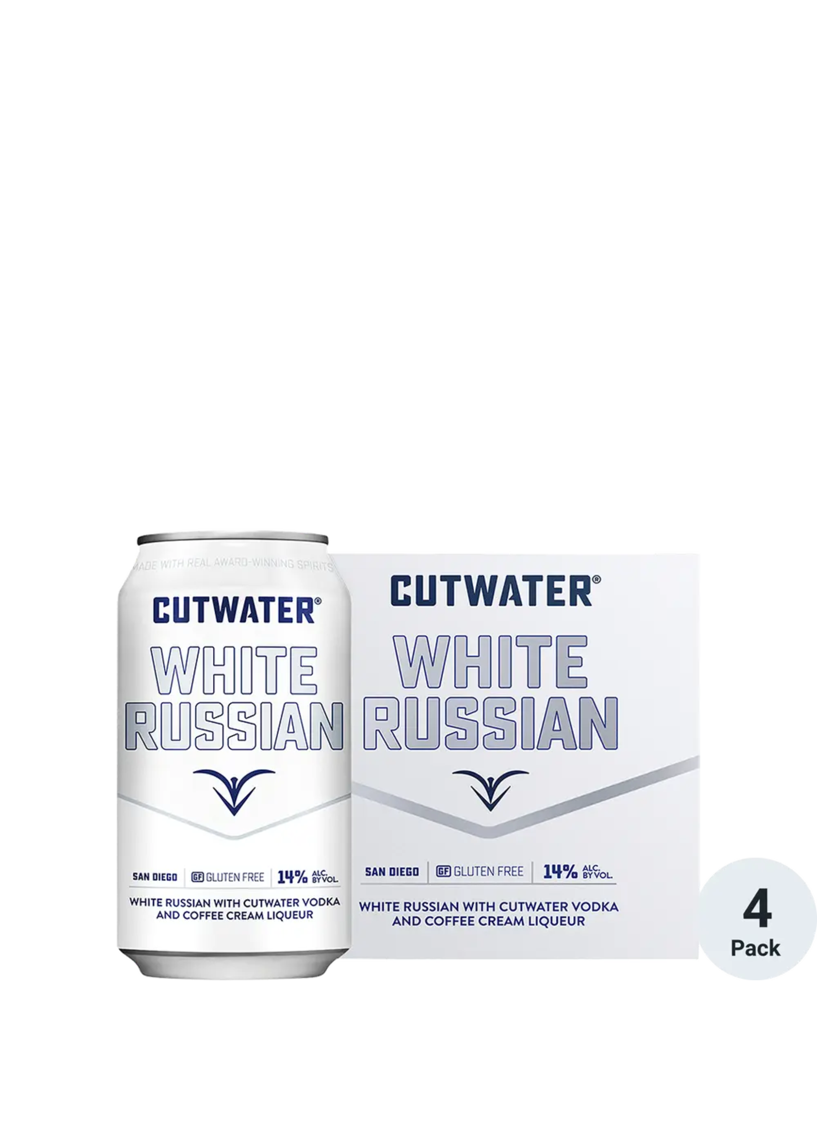 Cutwater Cocktail White Russian 28Proof 4pk 12oz Cans