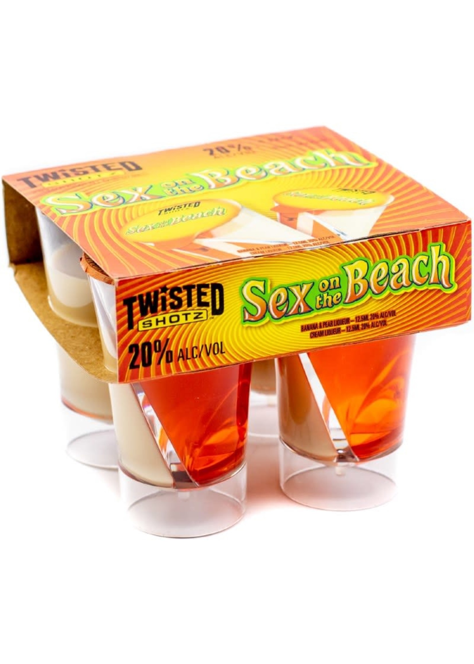 Twisted Shotz Twisted Shotz Sex On The Beach Cocktail 40Proof Pet 4pk 25ml