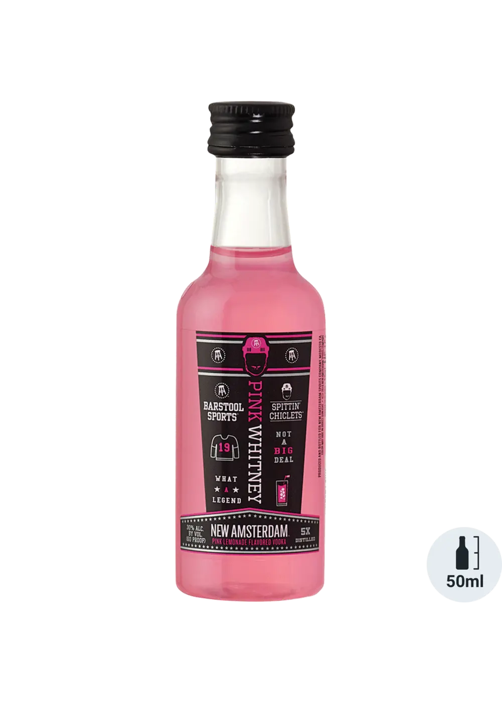 New Amsterdam Pink Lemonade Flavored Vodka Pink Whitney 60Proof 50ml