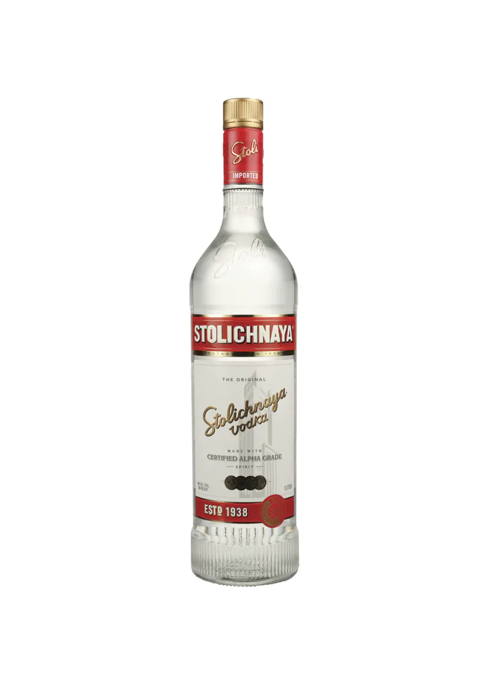Stolichnaya Vodka 80Proof 1 Ltr