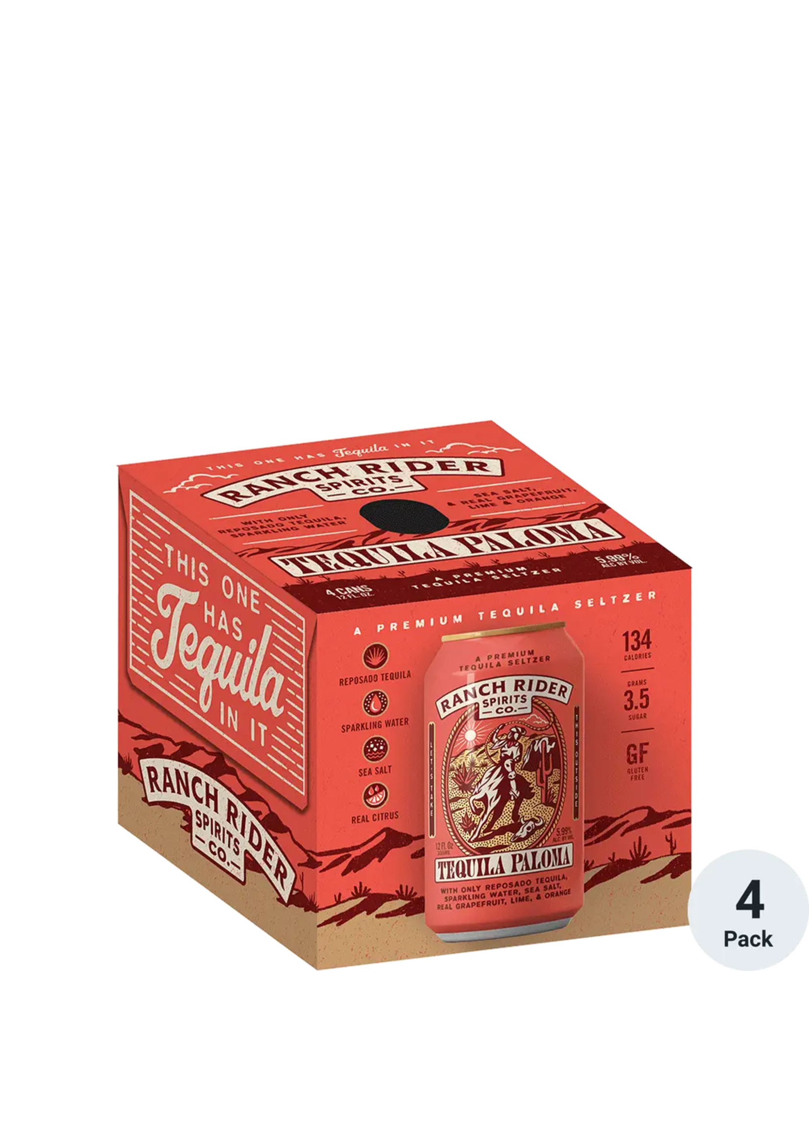 Ranch Rider Tequila Paloma 4pk 12oz Cans