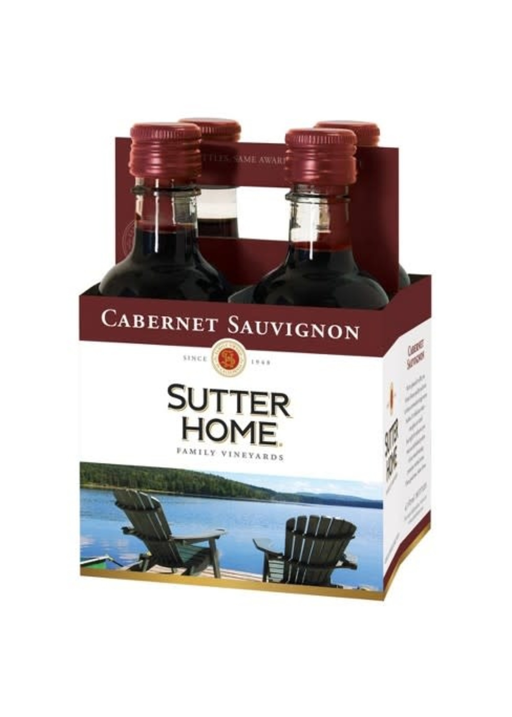 Sutter Home Cabernet Sauvignon Pet 4pk 187ml Bottles