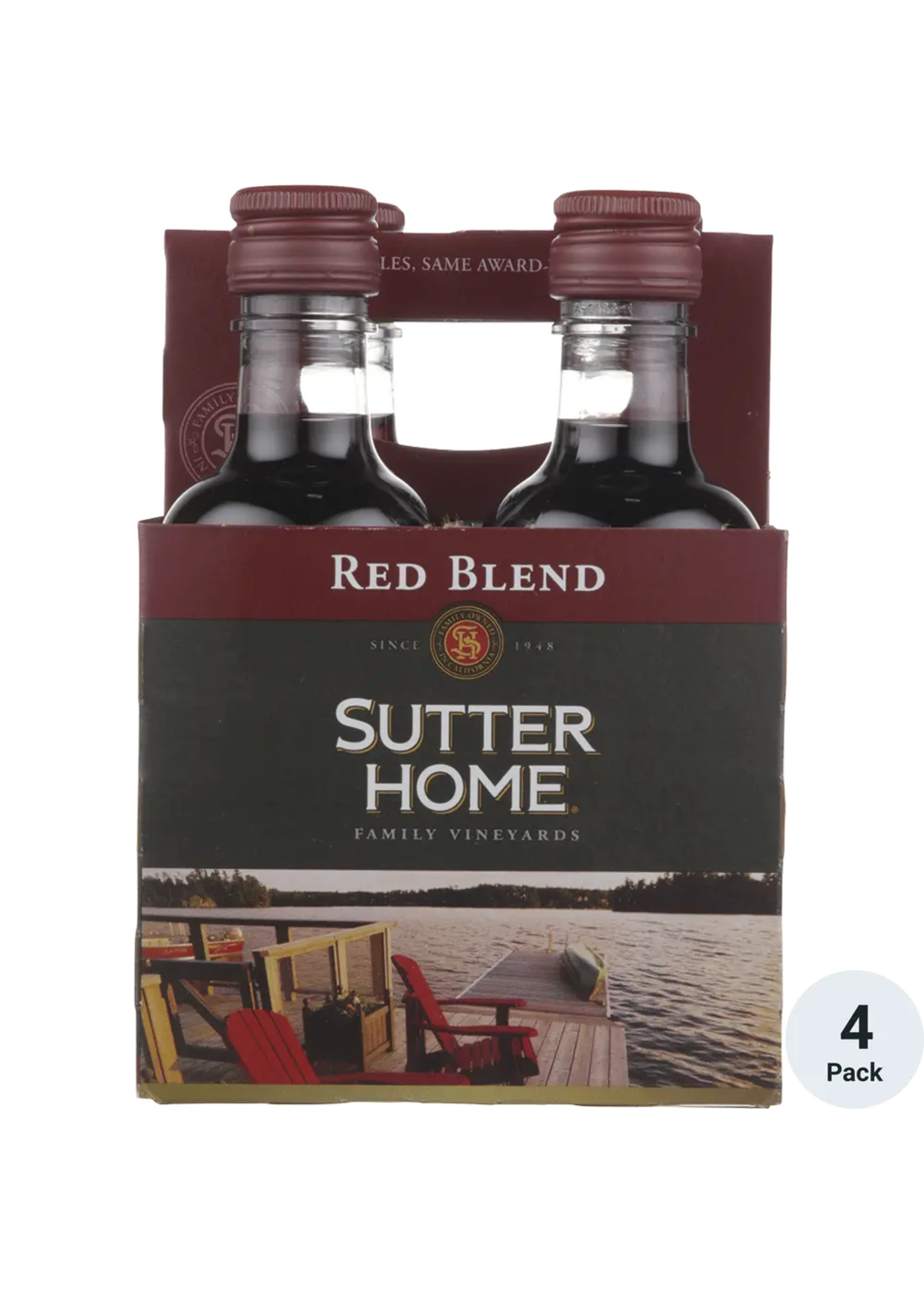Sutter Home Red Blend Pet 4pk 187ml Bottles