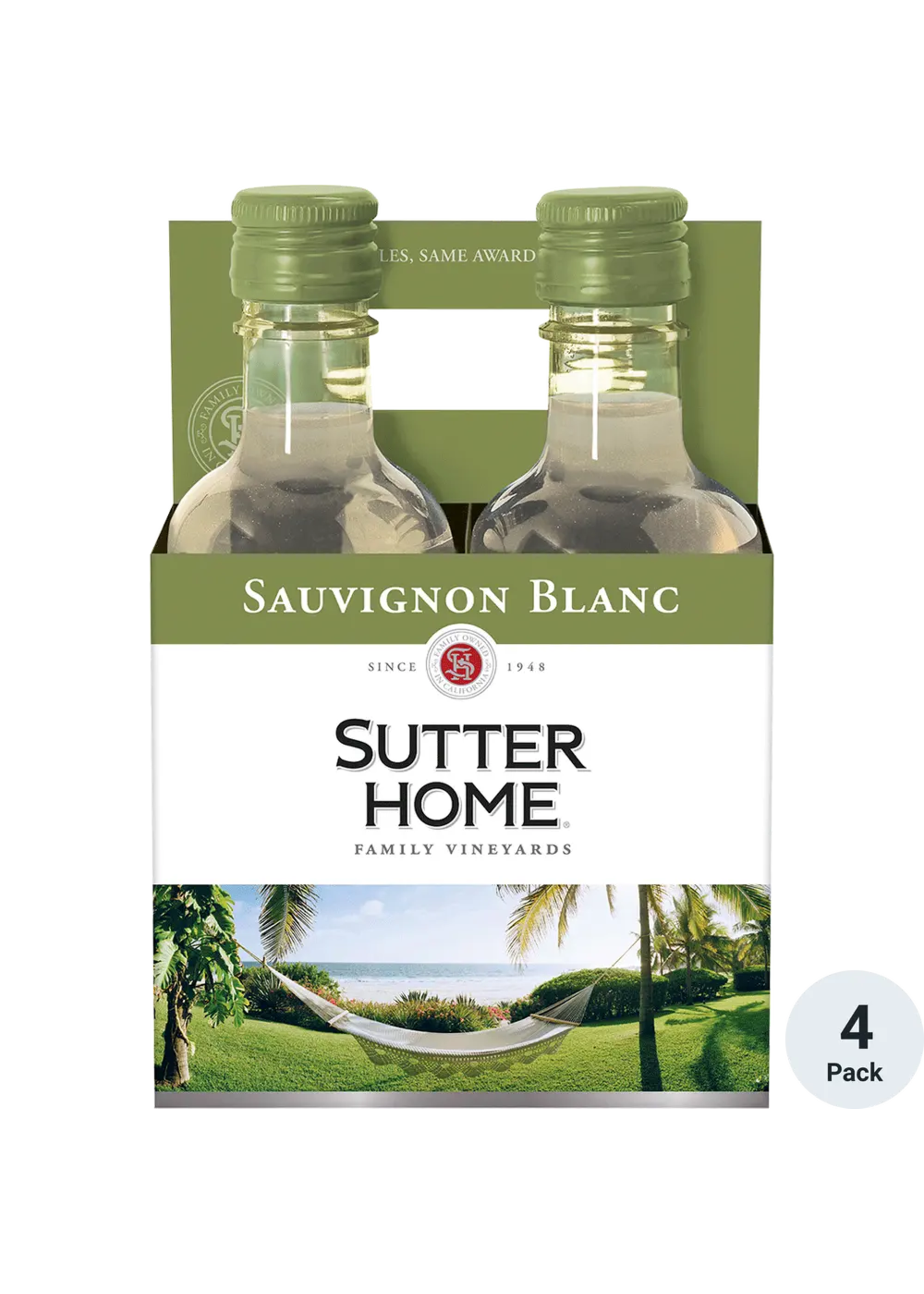 Sutter Home Sauvignon Blanc Pet 4pk 187ml Bottles