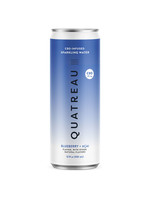 QUATREAU BLUEBERRY+ACAI CBD SPARKLING WATER 12 OZ CAN