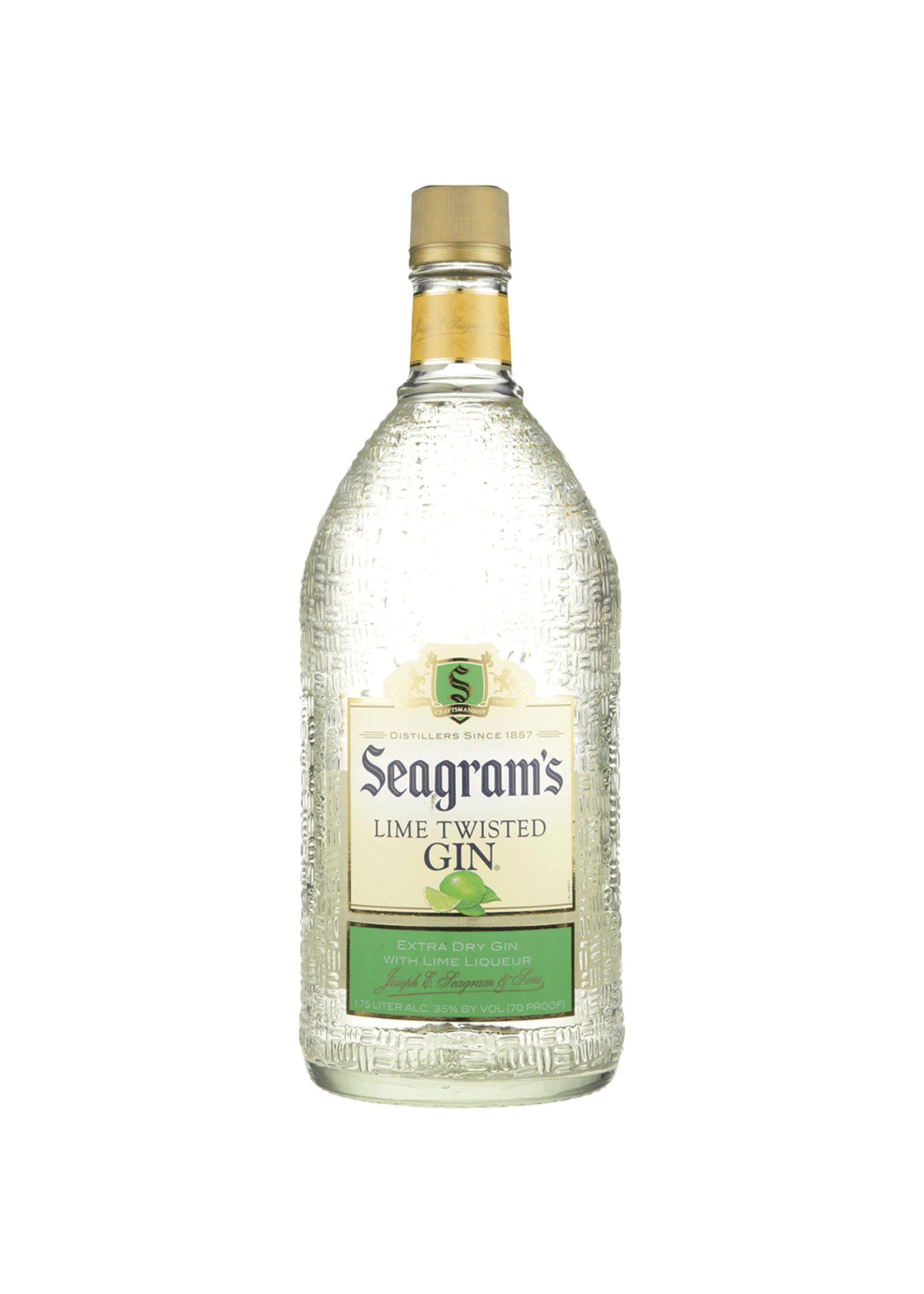 Seagrams Twisted Lime Gin 70Proof 1.75 Ltr