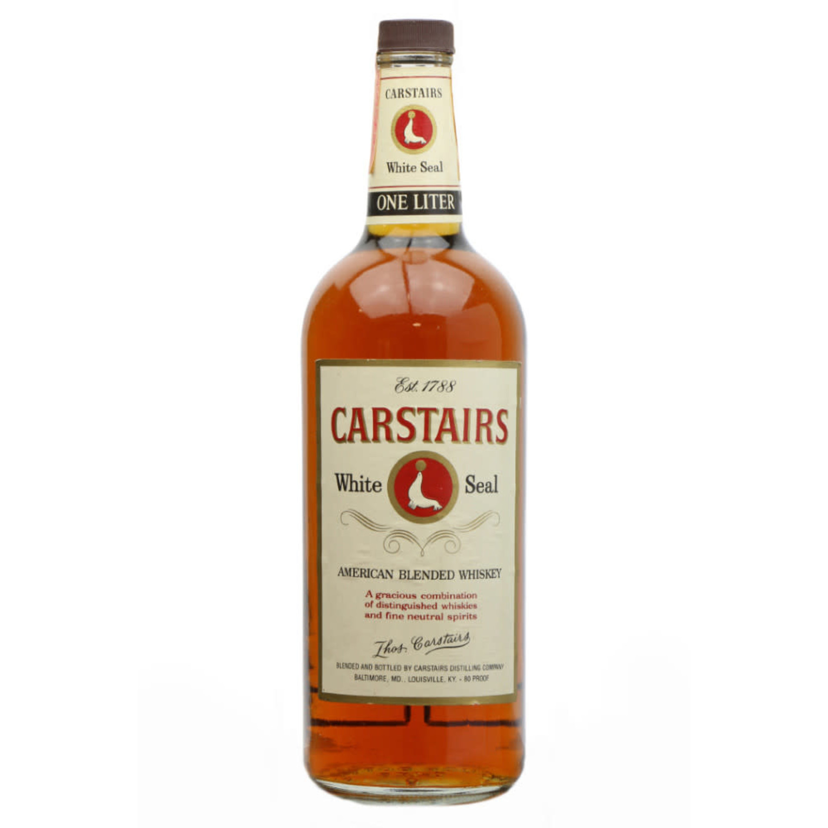 Carstairs White Blend Whiskey 80Proof 1 Ltr