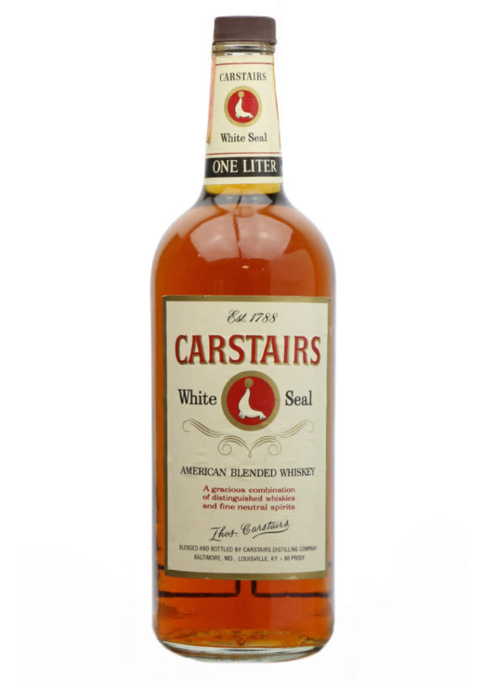 Carstairs White Blend Whiskey 80Proof 1 Ltr