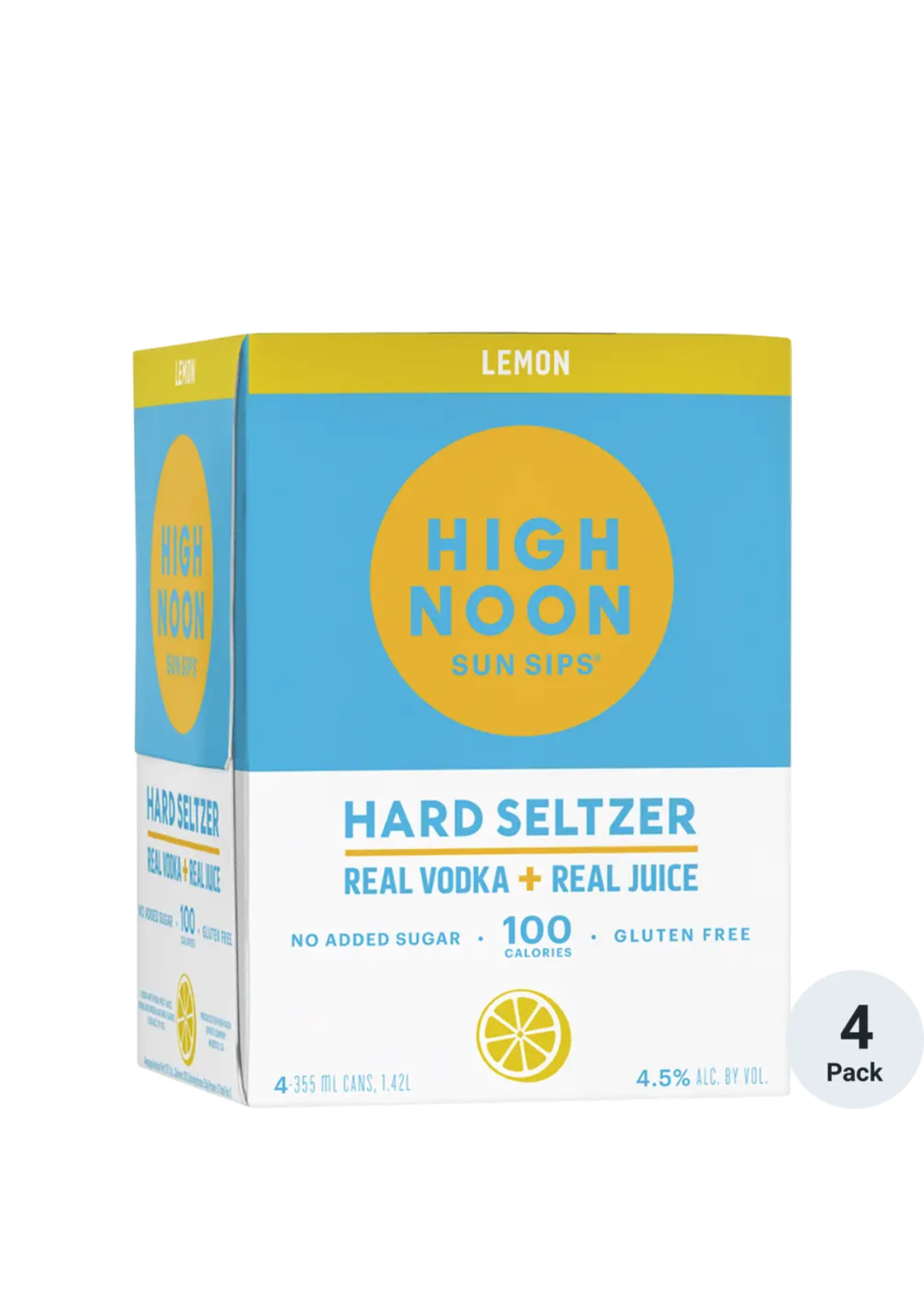 High Noon High Noon Hard Seltzer Lemon 4pk 12oz Cans