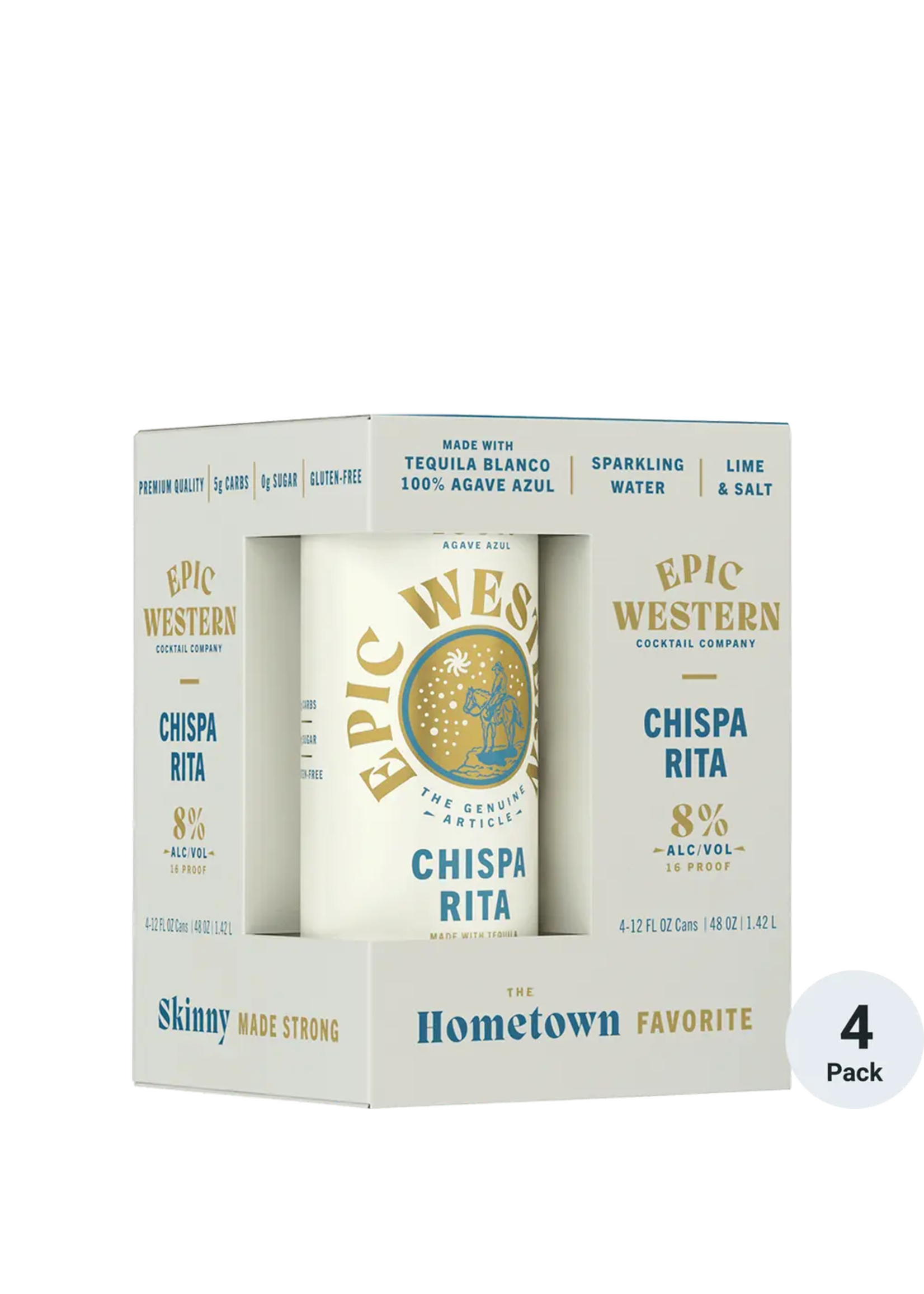 Spirits of the West Epic Western RTD Chispa Tequila Mixed 16Proof 4pk 12oz Cans