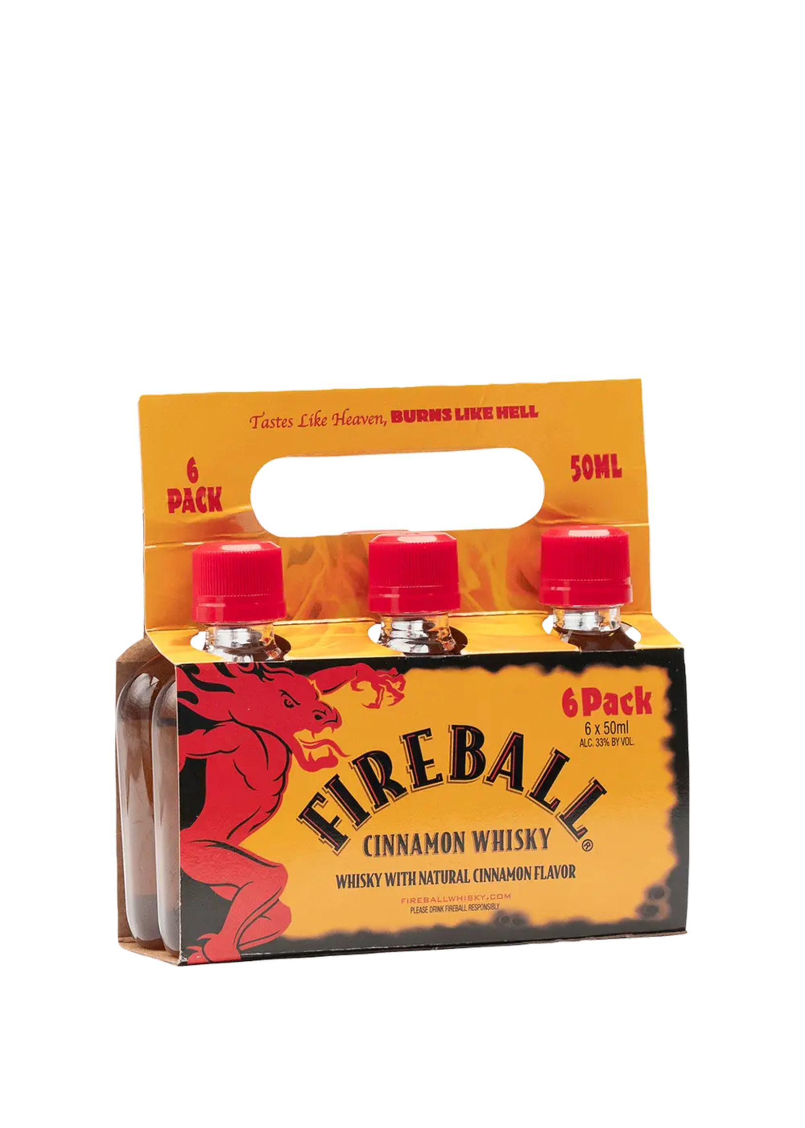 Fireball Cinnamon Whisky 66Proof 6pk 50ml