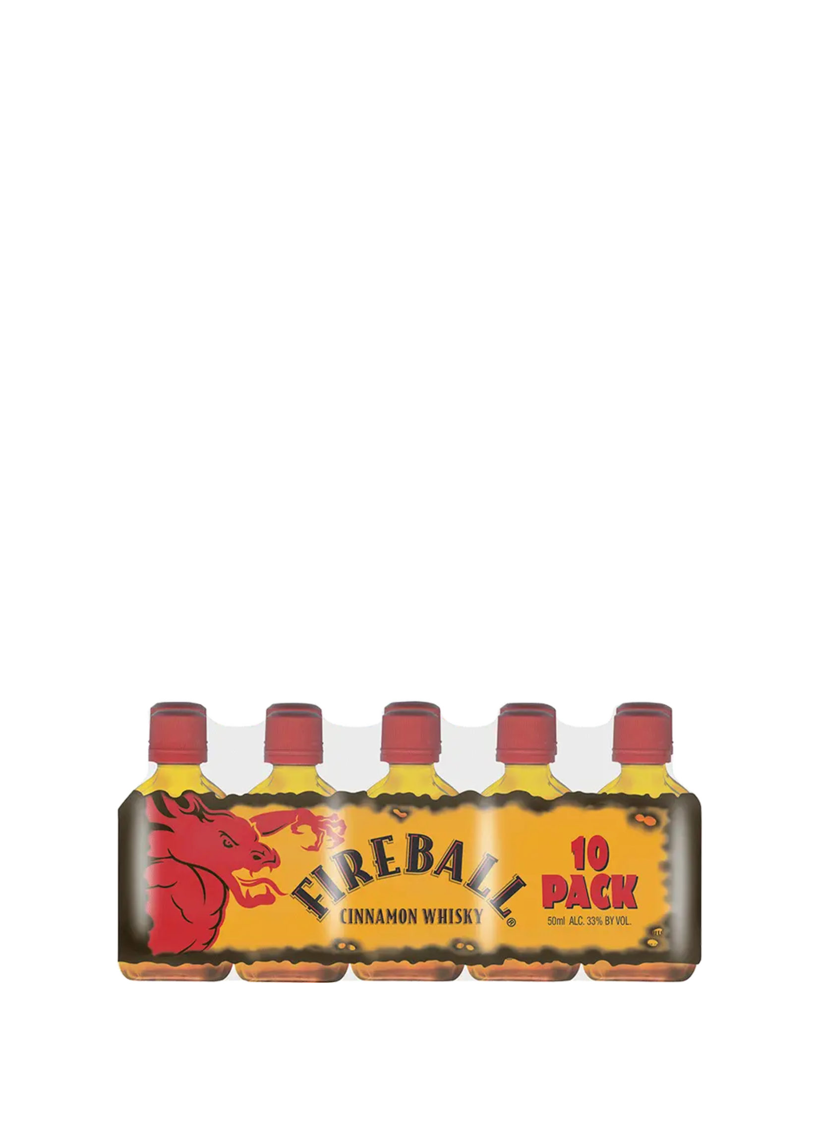Fireball Cinnamon Whisky 66Proof 10pk 50ml Sleeve