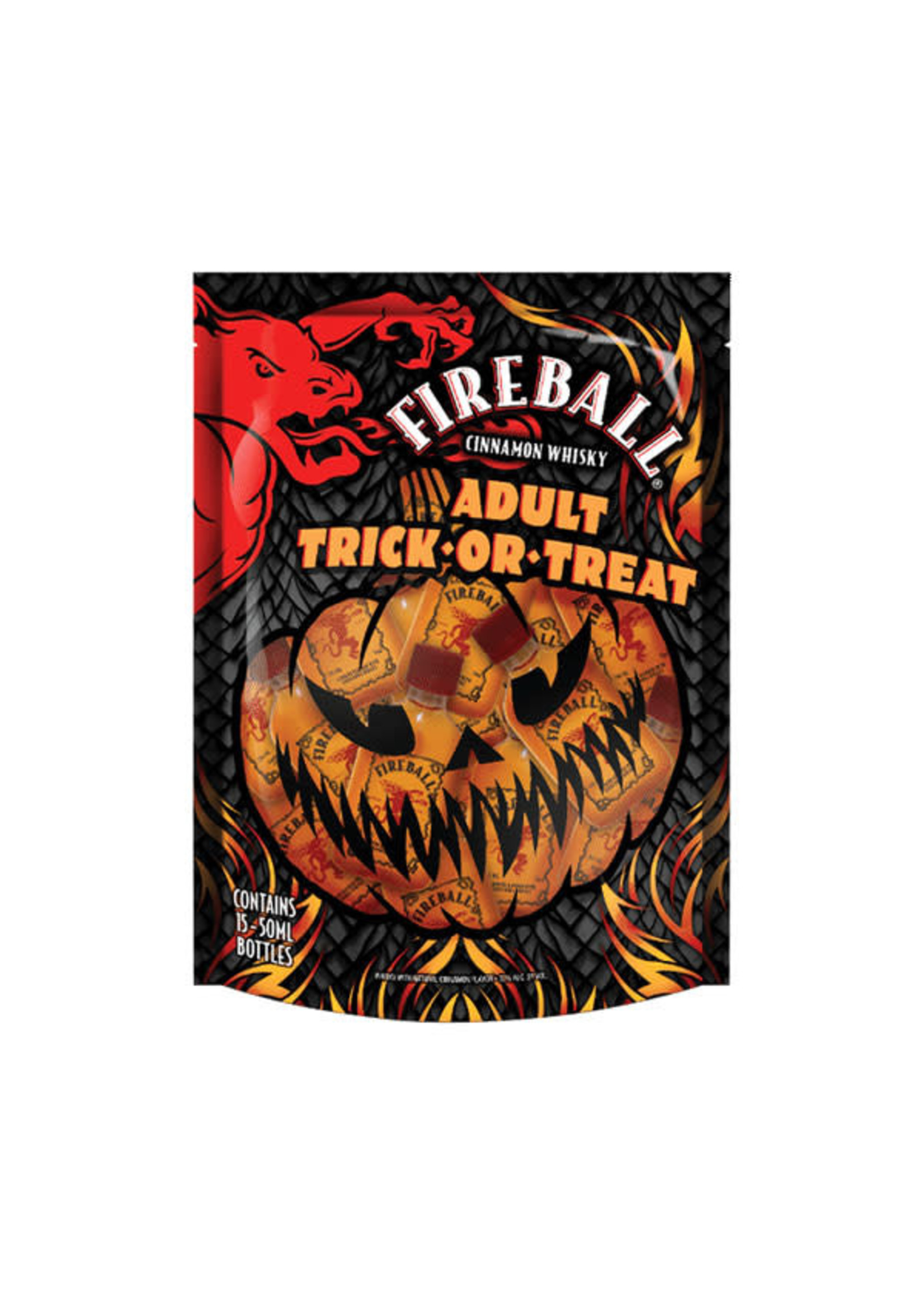 Fireball Cinnamon Whisky 66Proof Adult Trick Or Treat 15pk 50ml Bag