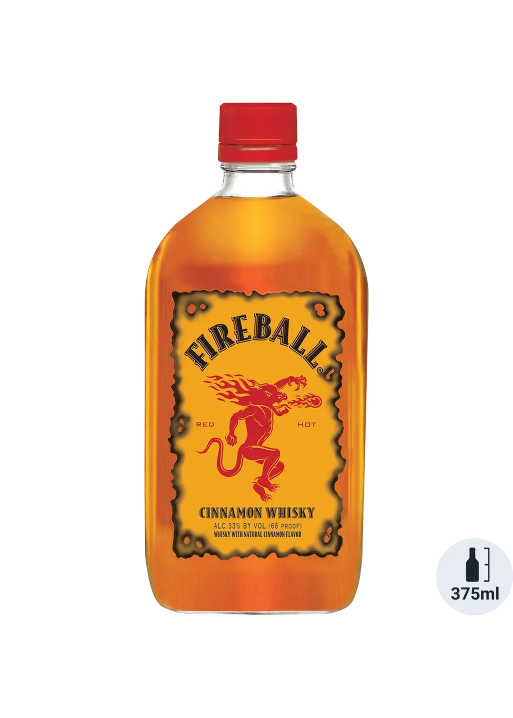 Fireball Cinnamon Whisky 66Proof Pet 375ml