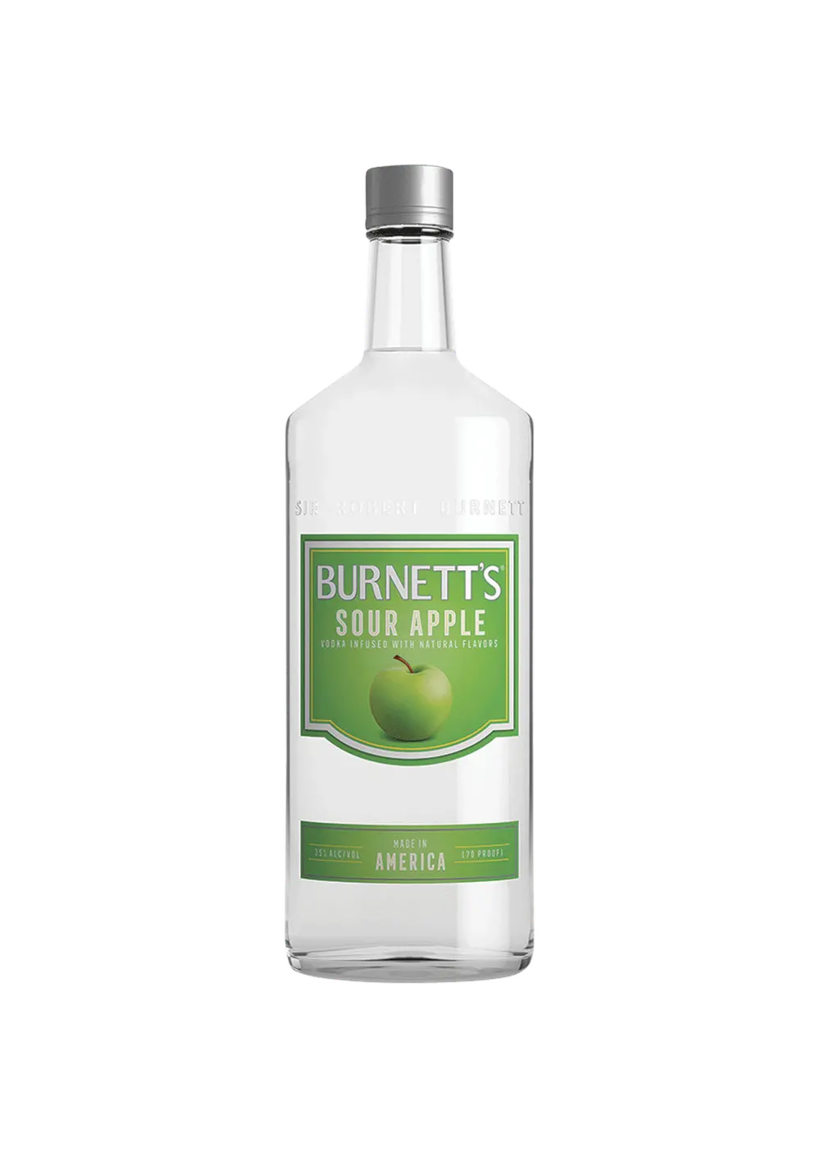 Burnetts Sour Apple Flavored Vodka 70Proof Pet 1.75 Ltr