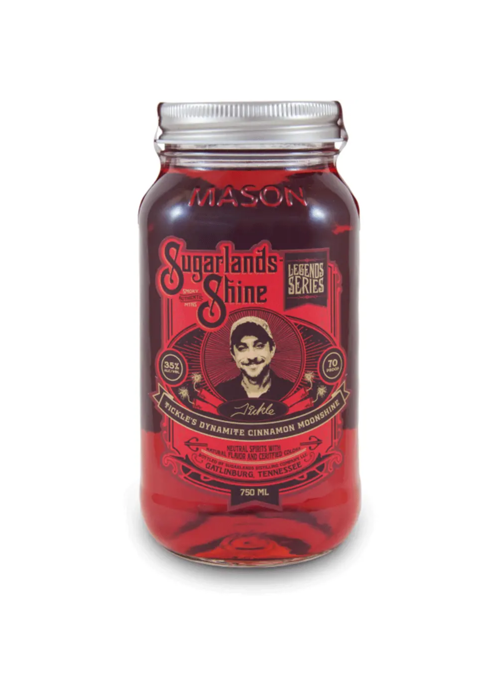Sugarlands Moonshine & Sippin Cream Sugarlands Shine Tickles Dynamite Cinnamon Moonshine 70Proof Jar 750ml