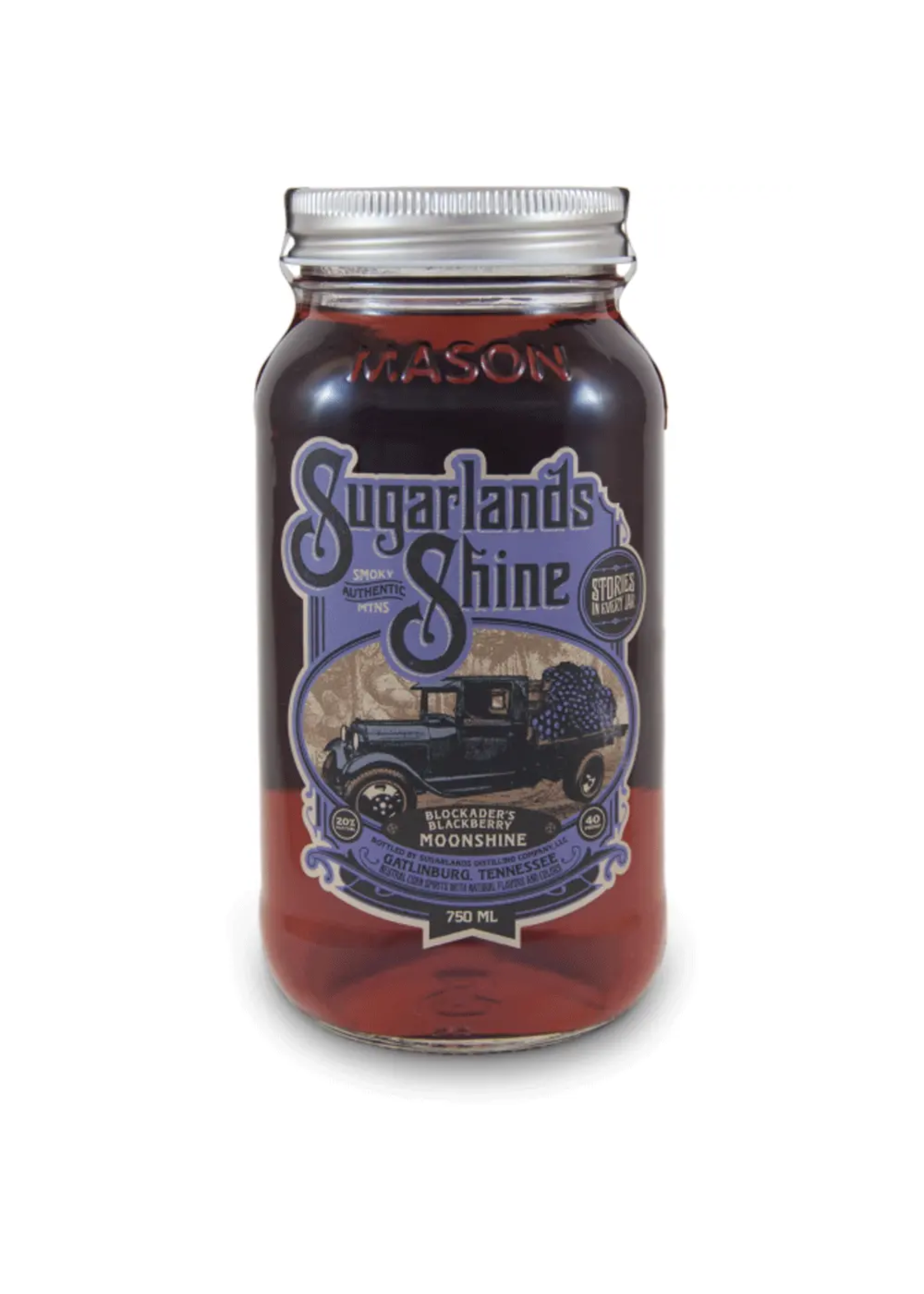 Sugarlands Moonshine & Sippin Cream Sugarlands Shine Blockaders Blackberry Moonshine 40Proof Jar 750ml