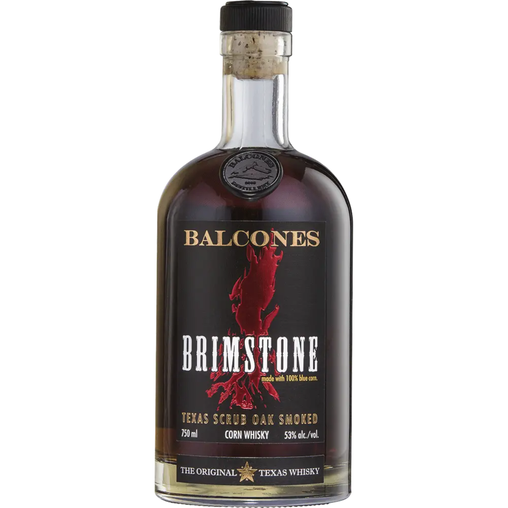 Balcones Corn Whisky Brimstone Texas Scrub Oak Smoked 106Proof 750ml