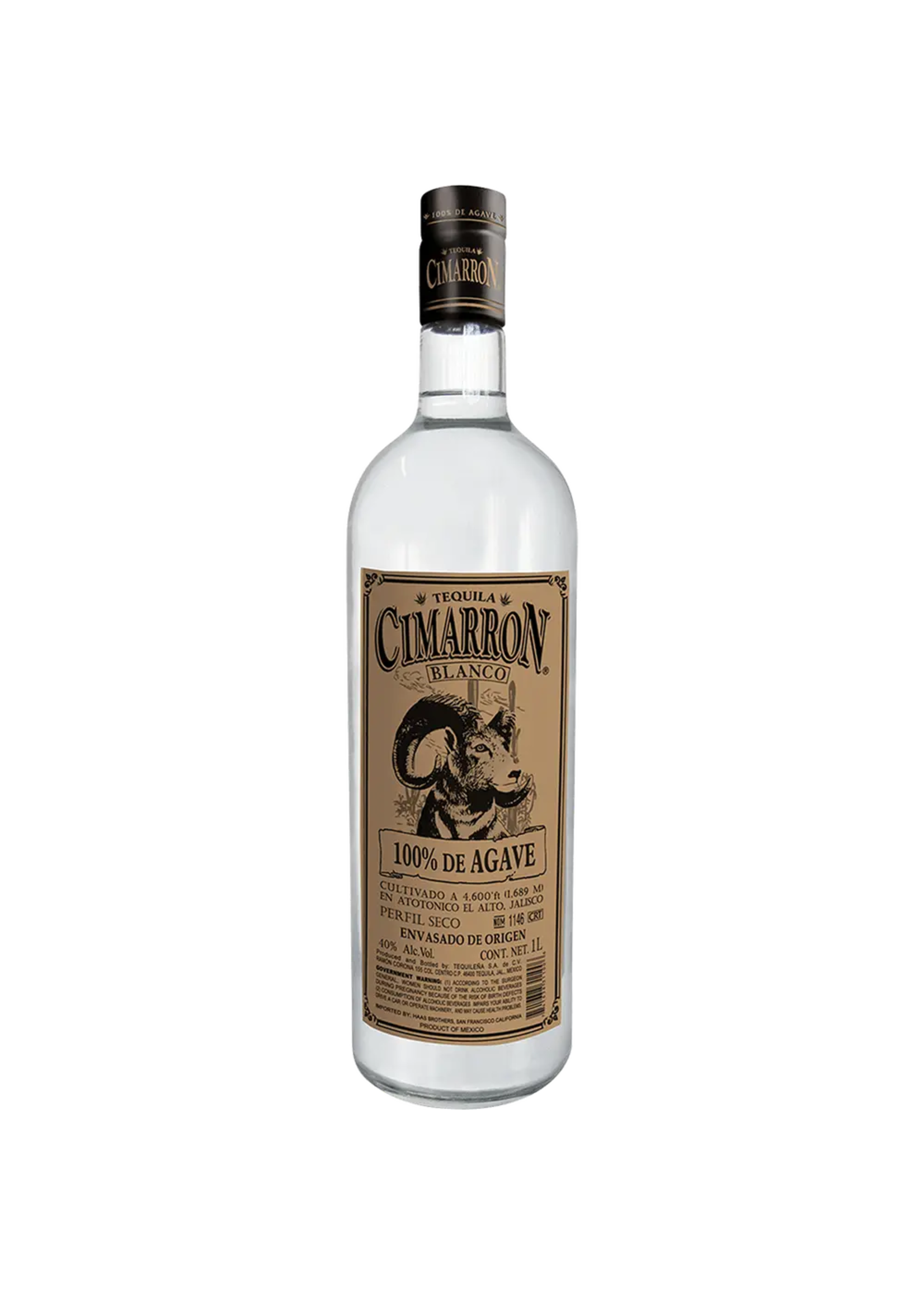 Cimarron Blanco Tequila 80Proof  1 Ltr