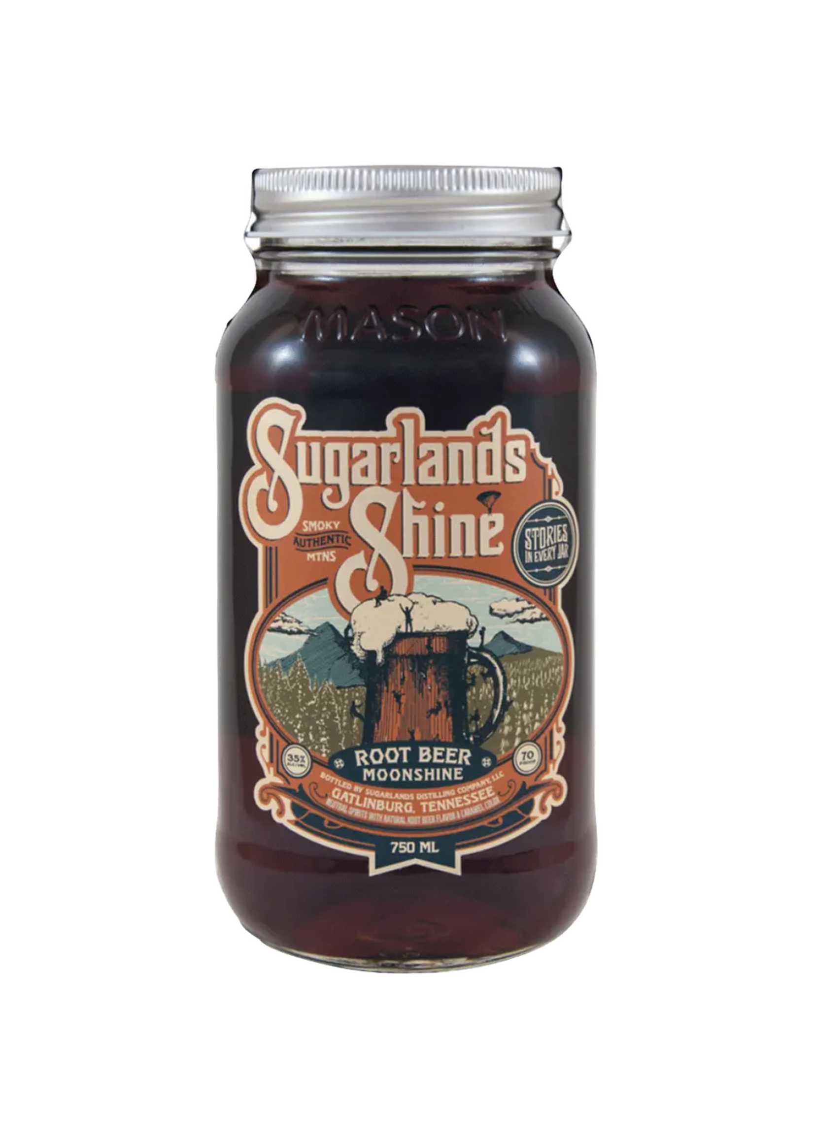 Sugarlands Moonshine & Sippin Cream Sugarlands Shine Rootbeer Moonshine 70Proof Jar 750ml