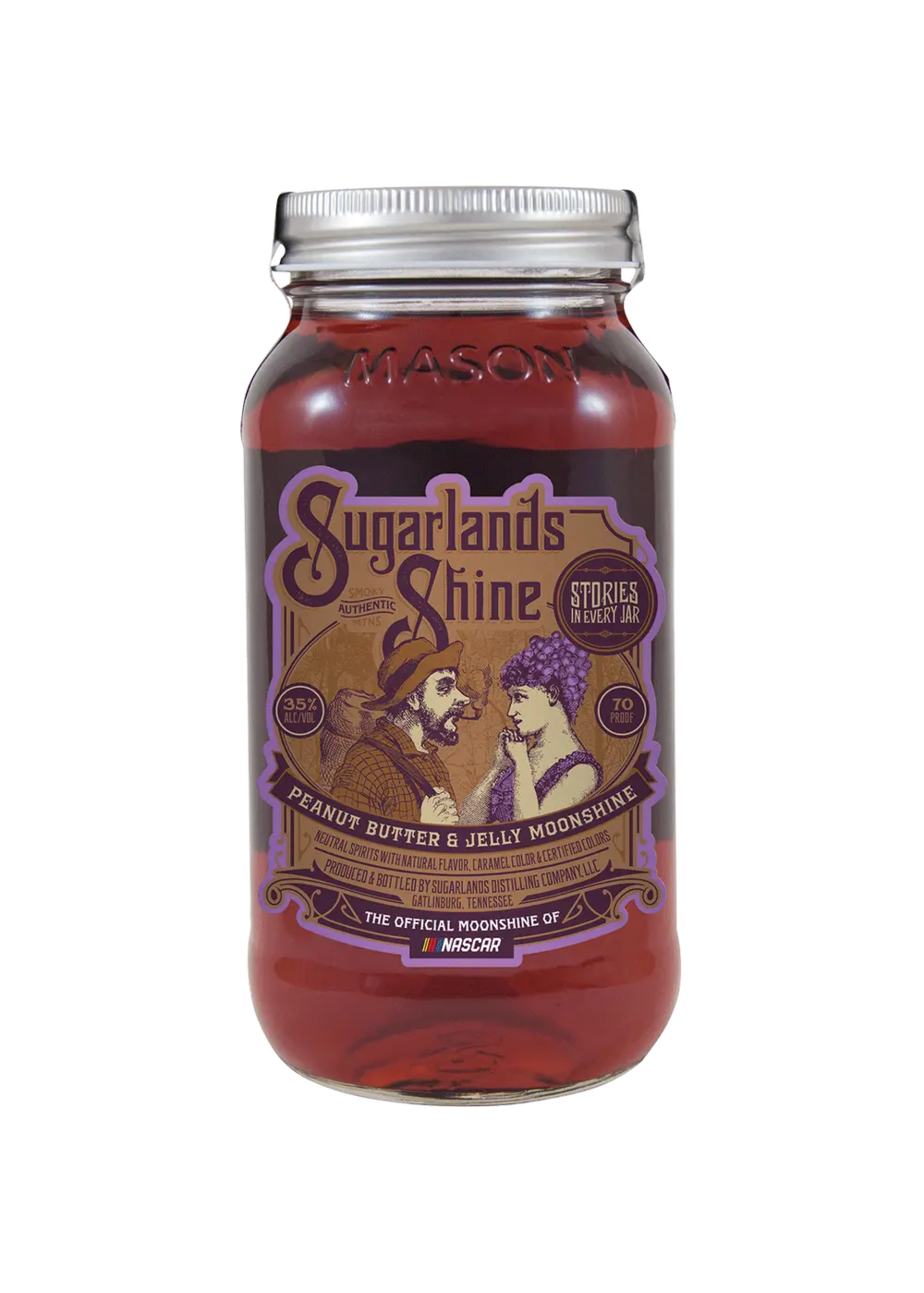 Sugarlands Moonshine & Sippin Cream Sugarlands Shine Peanut Butter & Jelly Moonshine 70Proof Jar 750ml