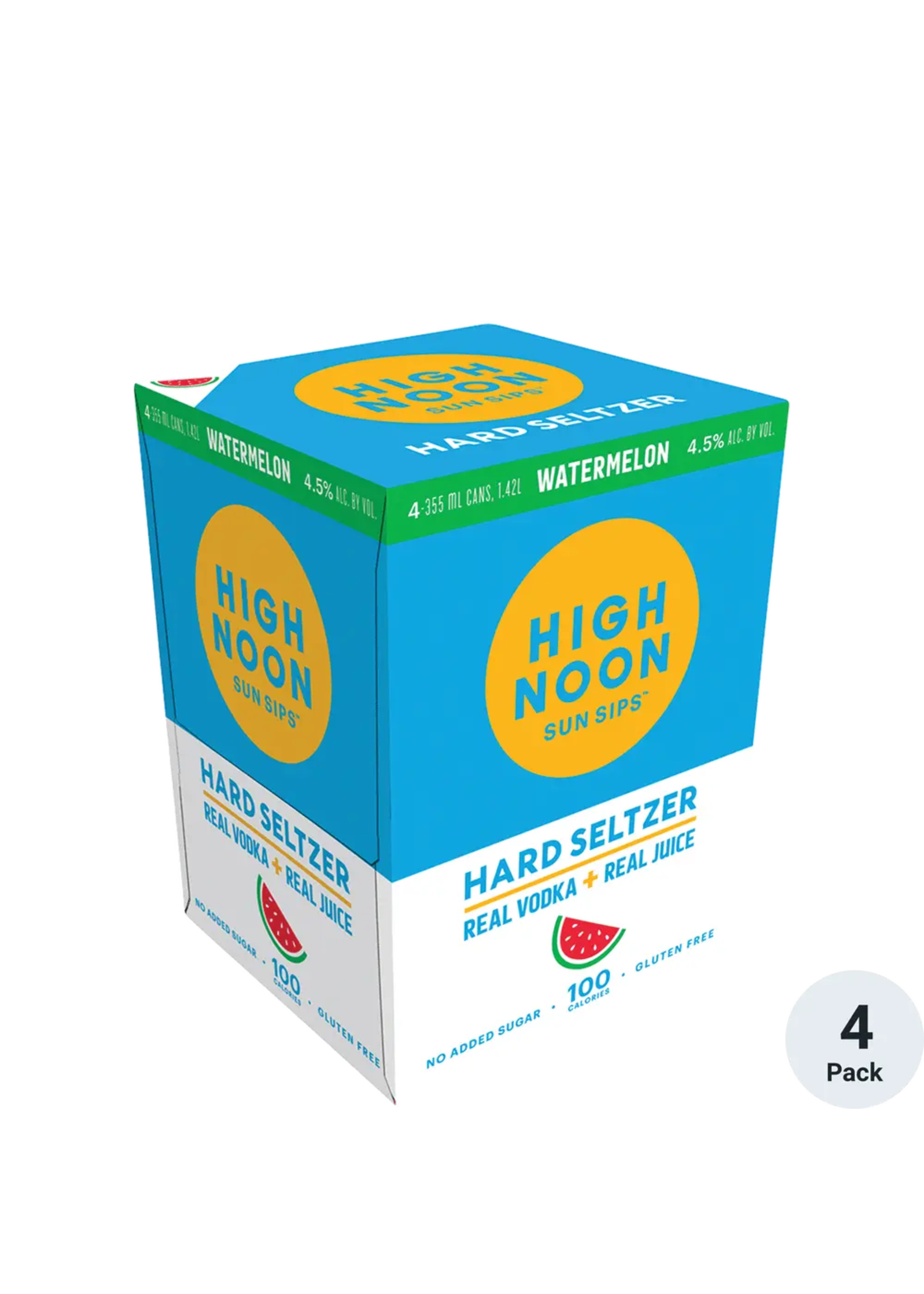 High Noon High Noon Hard Seltzer Watermelon 4pk 12oz Cans