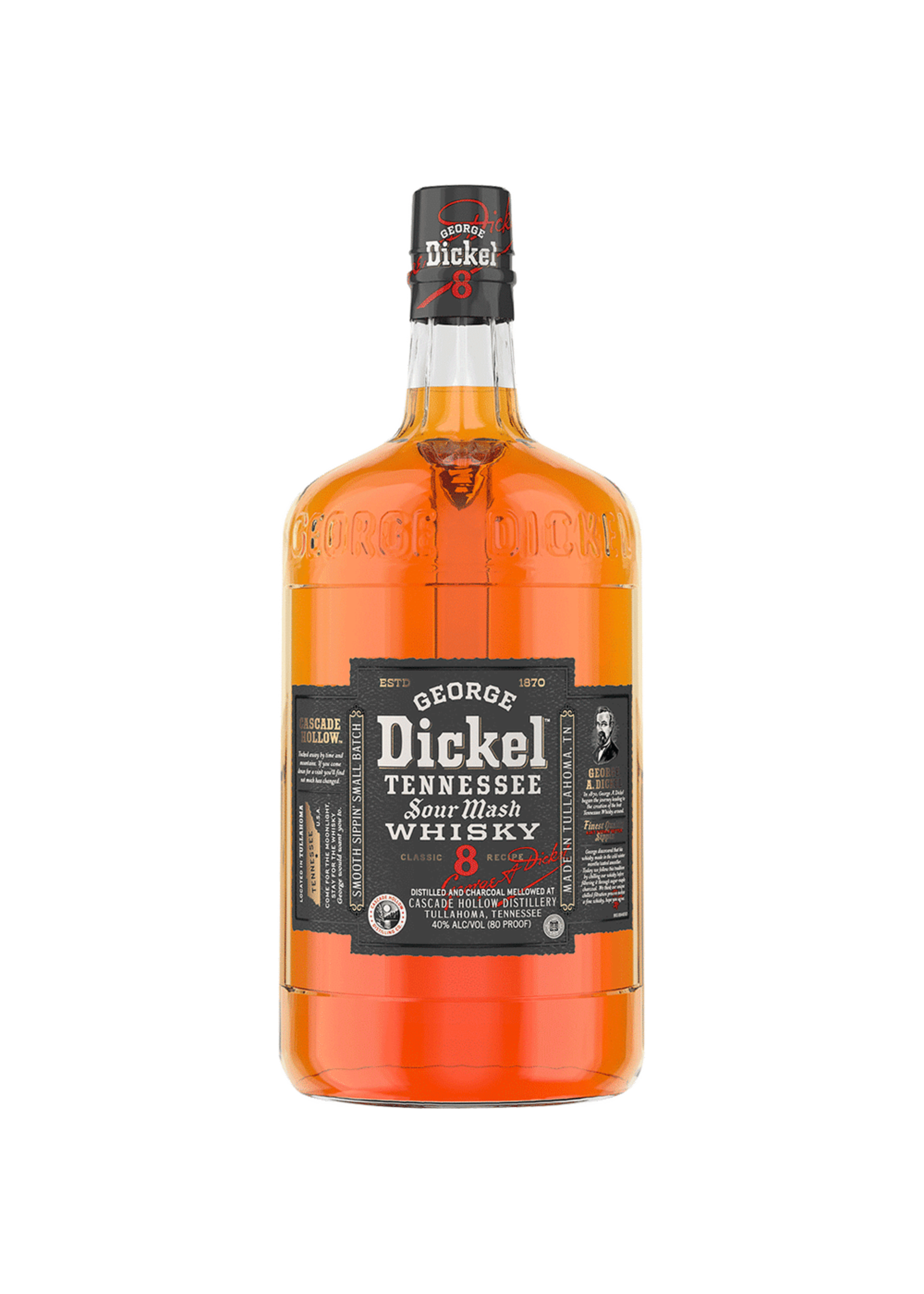 George Dickel Tennessee Whiskey No. 8 Classic Recipe 80Proof 1.75 Ltr