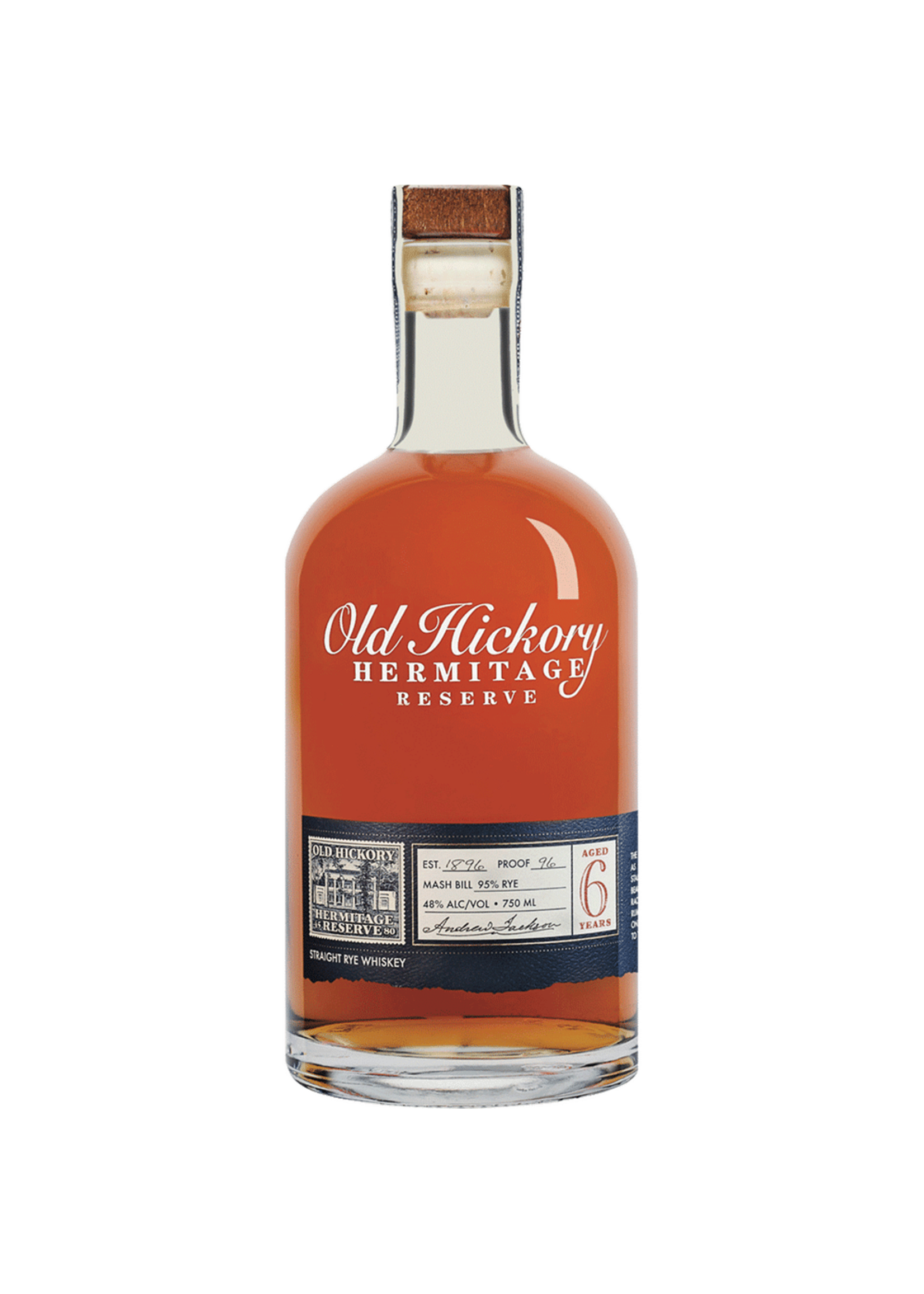Old Hickory Hermitage Reserve Rye Whiskey 96Proof 750ml
