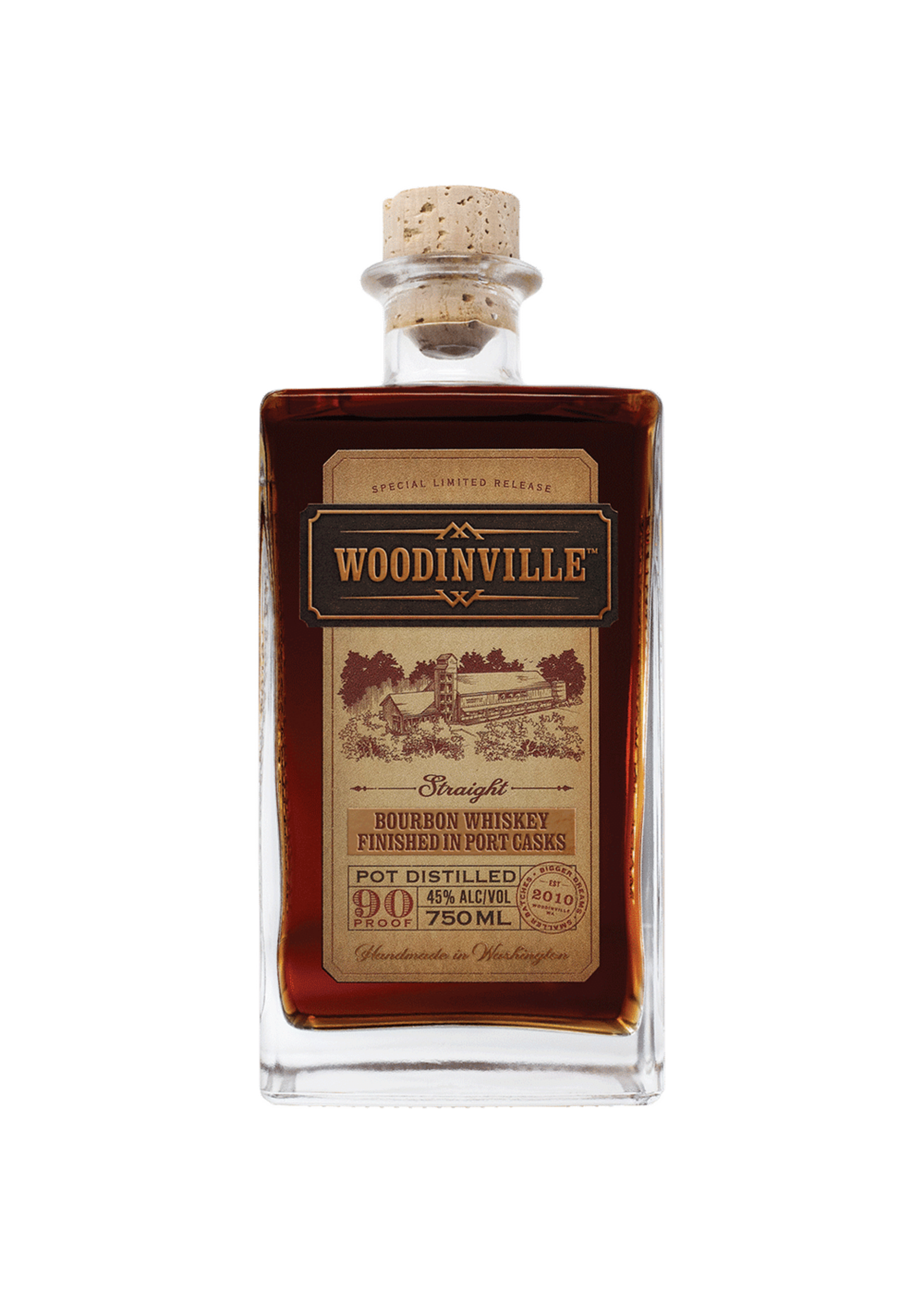 Woodinville Straight Bourbon Whiskey Port Finish 90Proof 750ml