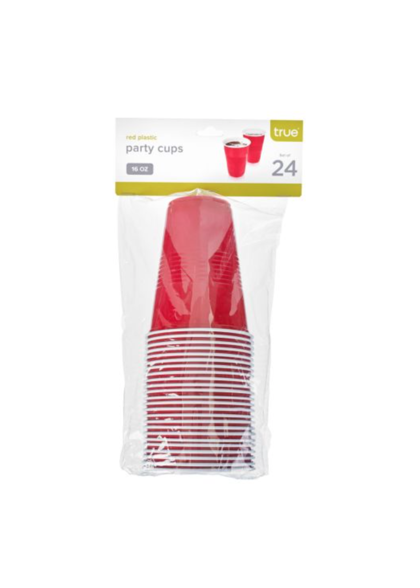 16 OZ RED PARTY CUPS, 24 PACK