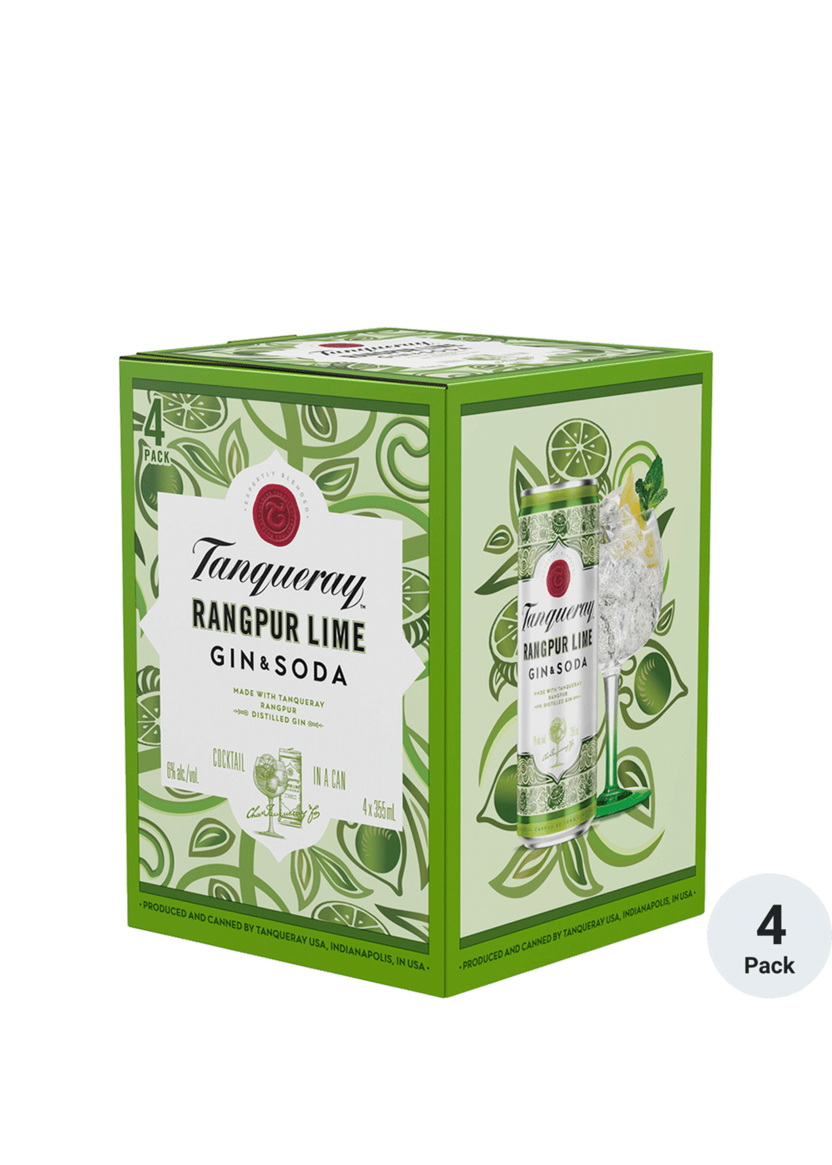 Tanqueray RTD Rangpur Gin Soda 12Proof 4pk 12oz Cans