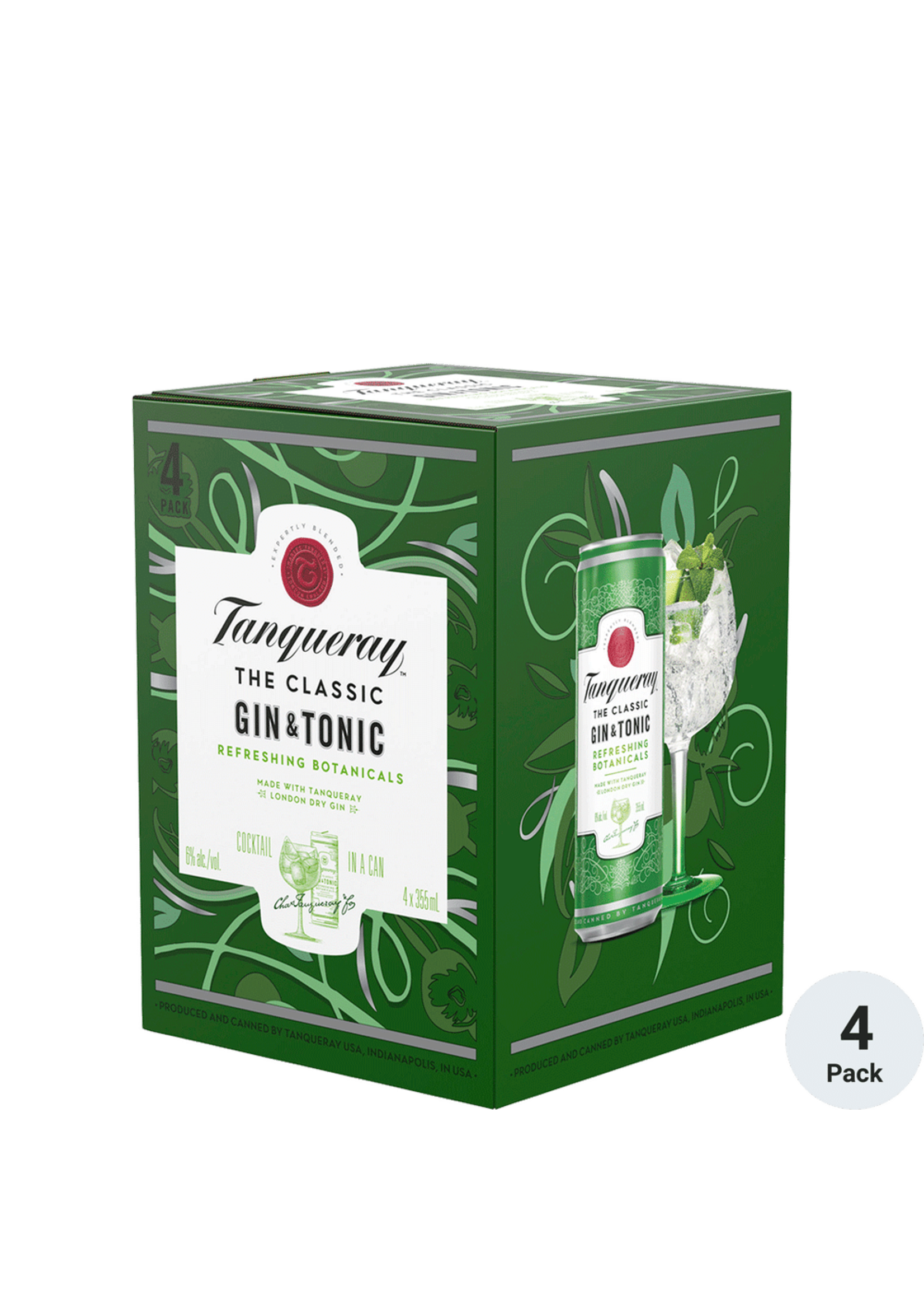 Tanqueray RTD Classic Gin Tonic 4pk 12oz Cans