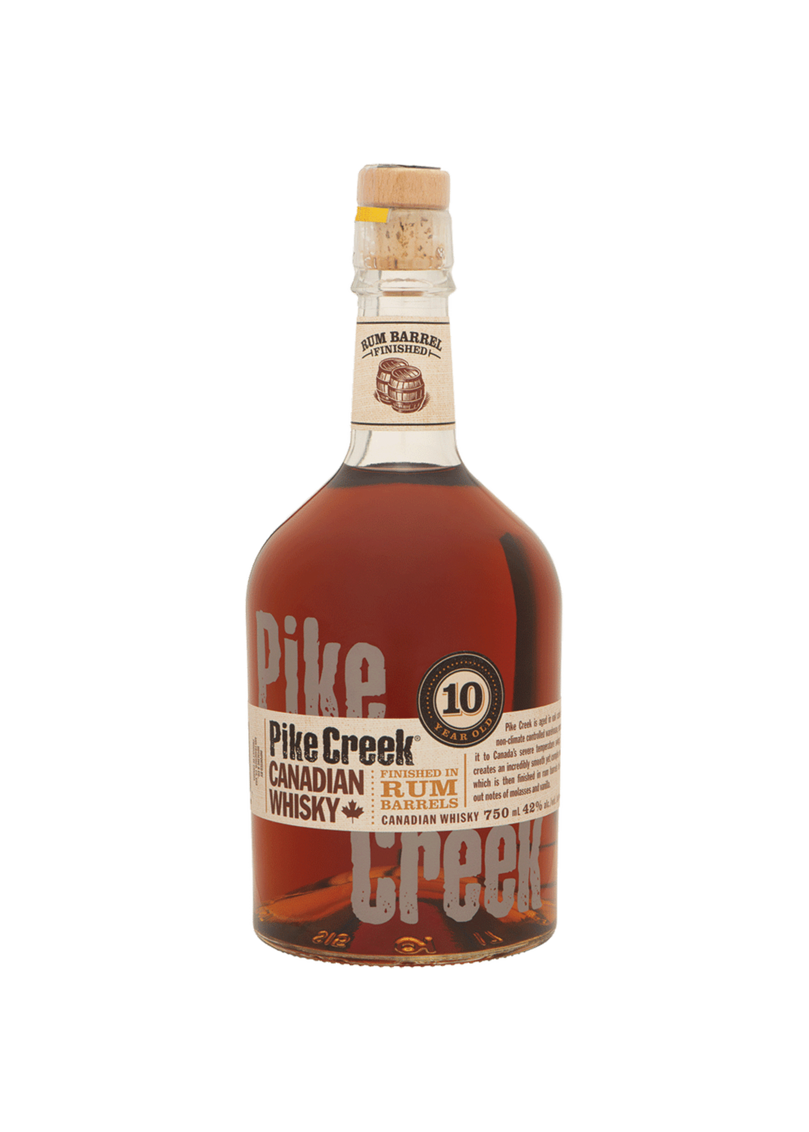 Pike Creek 10Yr Canadian Whiskey Rum Barrel Finished 84Proof 750ml