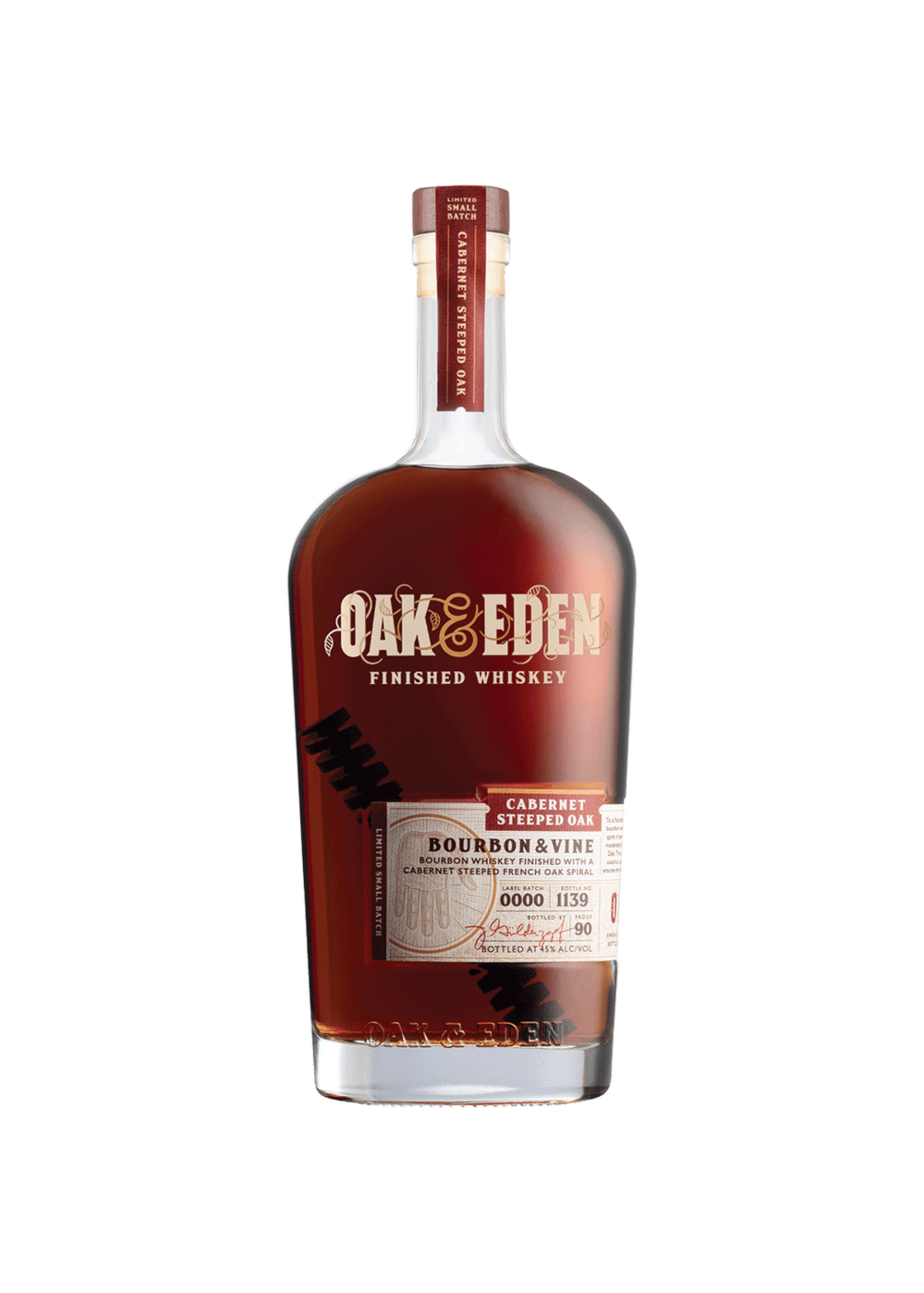 Oak & Eden Bourbon & Vine Cabernet Steeped Bourbon Whiskey 90Proof 750ml