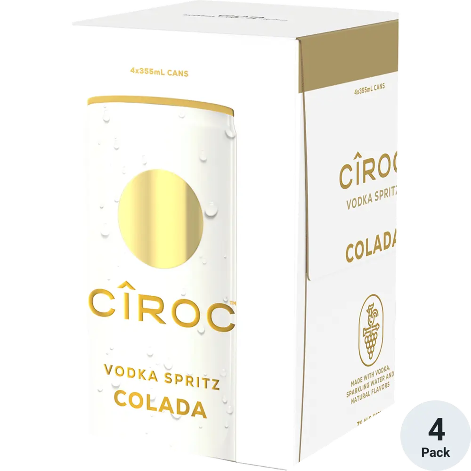 Ciroc RTD Vodka Spritz Colada Cocktail 14Proof 4pk 12oz Cans
