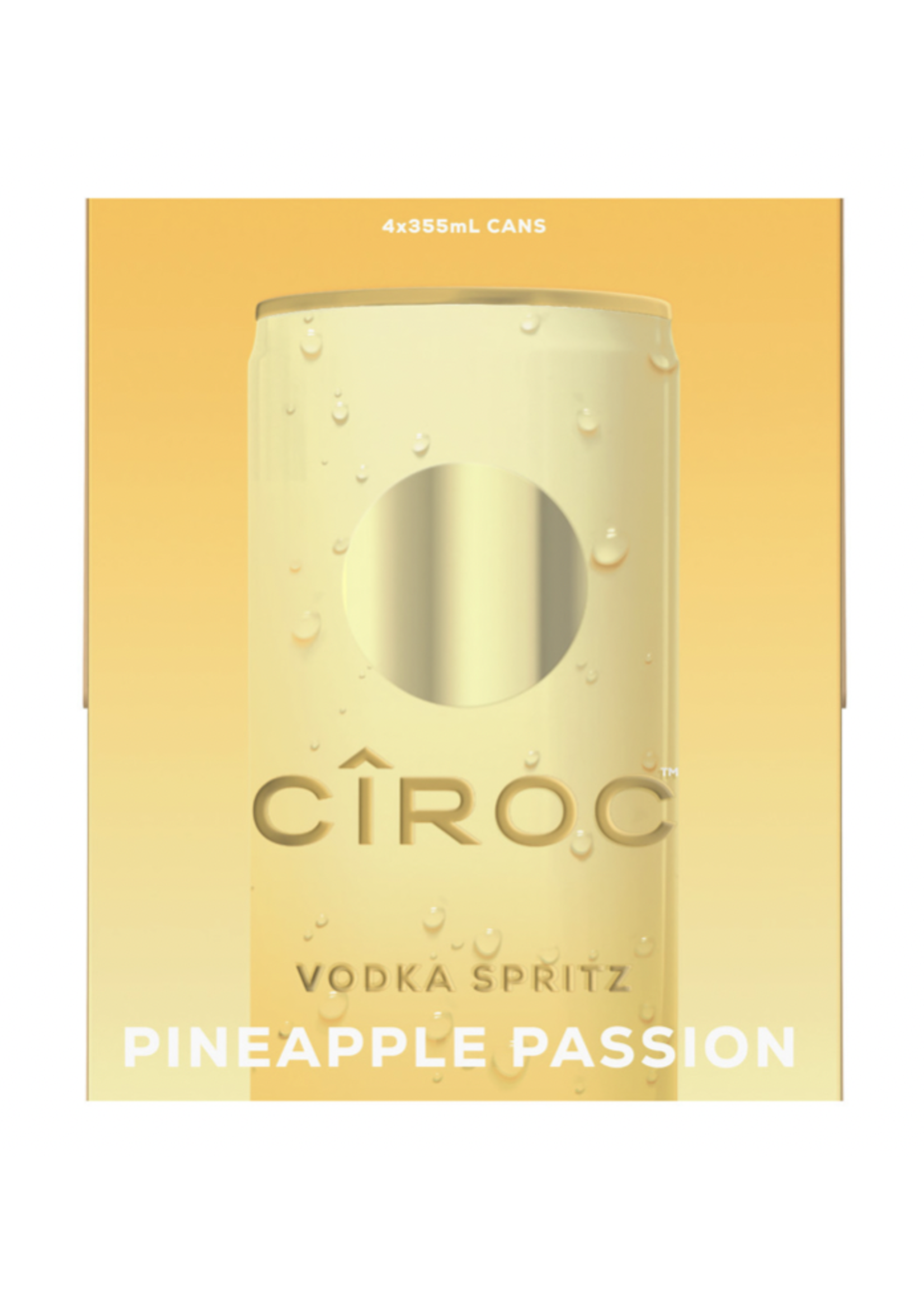 Ciroc RTD Vodka Spritz Pineapple Passion Cocktail 14Proof 4pk 12oz Cans