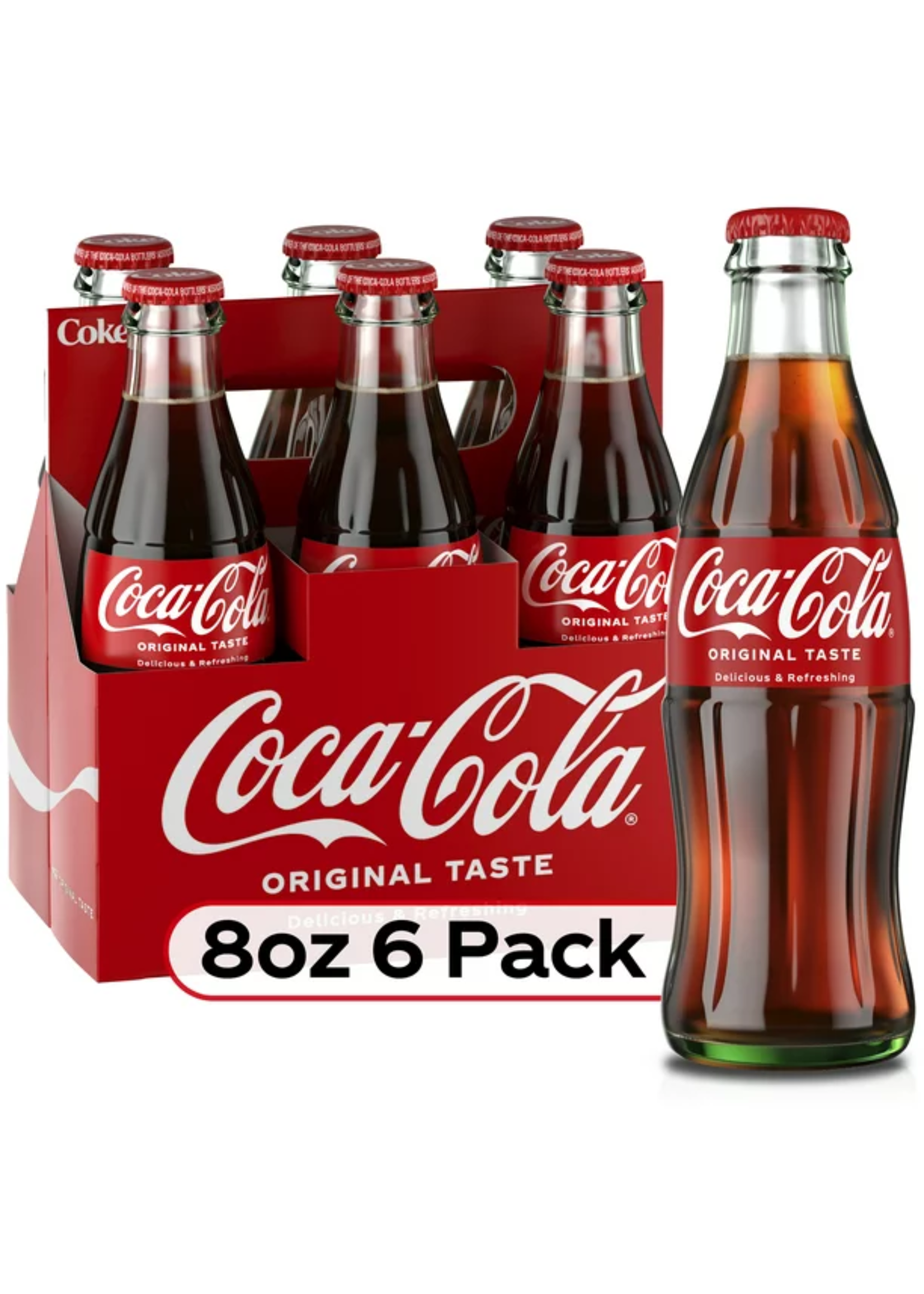 Coca Cola 6pk Glass Bottles 8oz