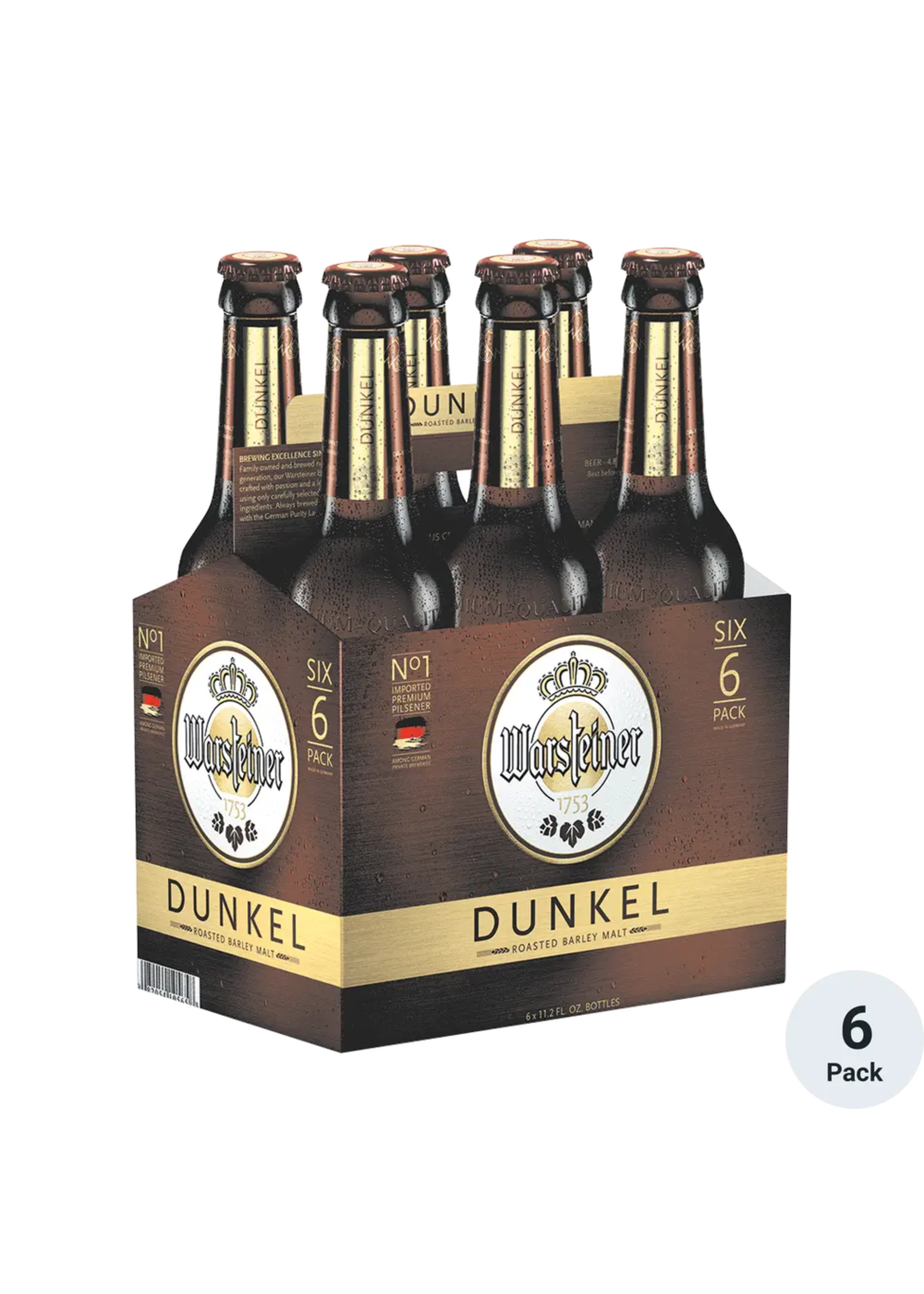 Warsteiner Premium Dunkel Roasted Barley Malt 6pk 11.2oz Bottles