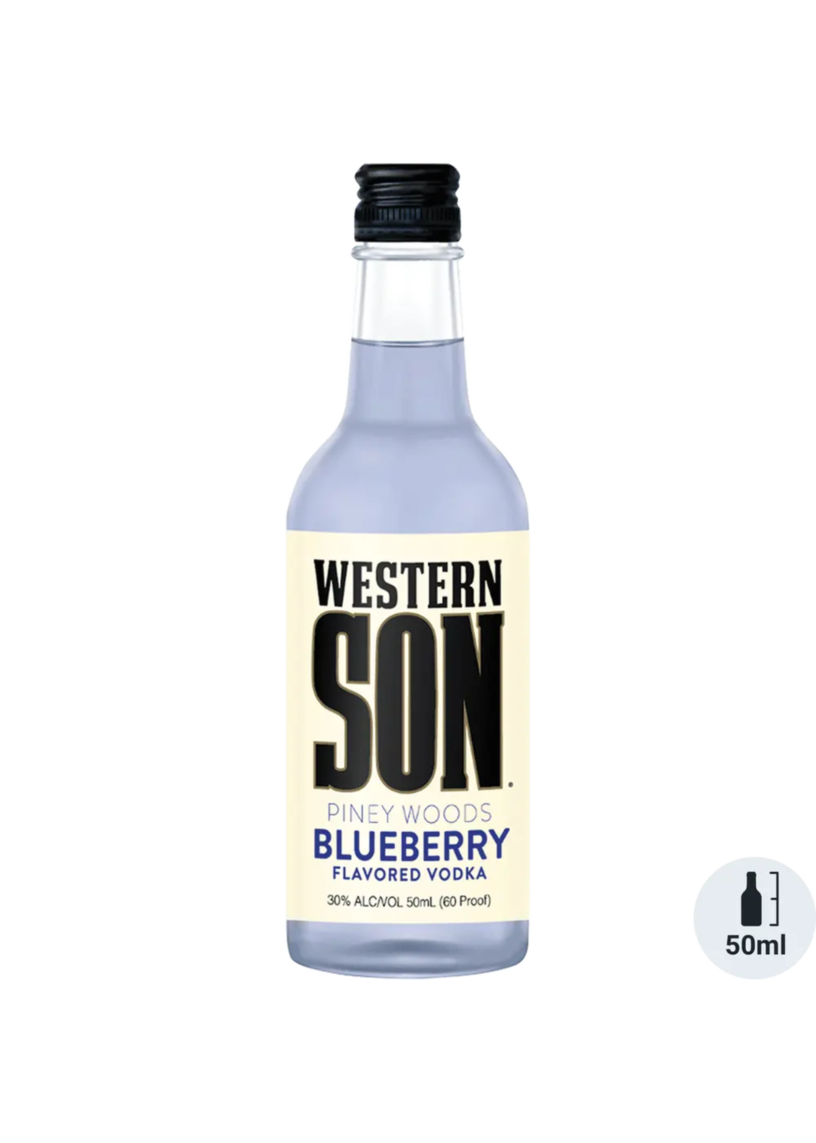 Western Son Western Son Blueberry Flavored Vodka 60Proof Pet 50ml