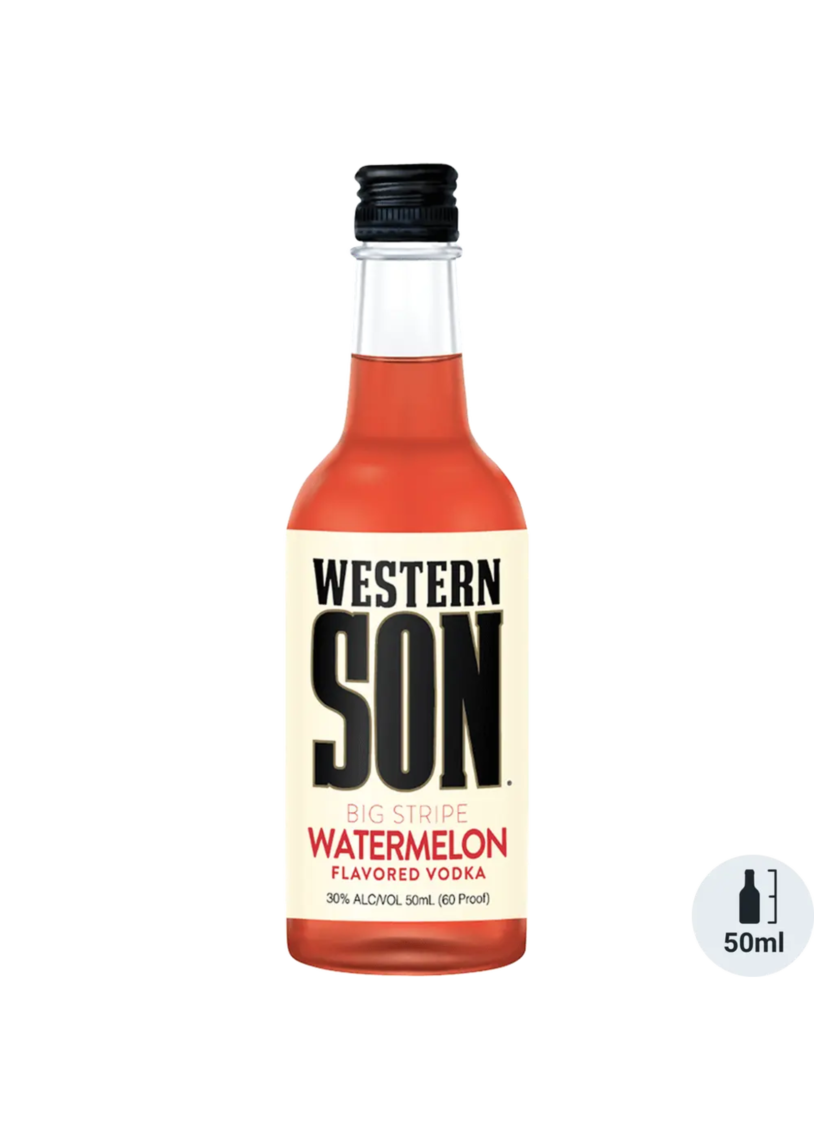 Western Son Western Son Watermelon Flavored Vodka 60Proof Pet 50ml