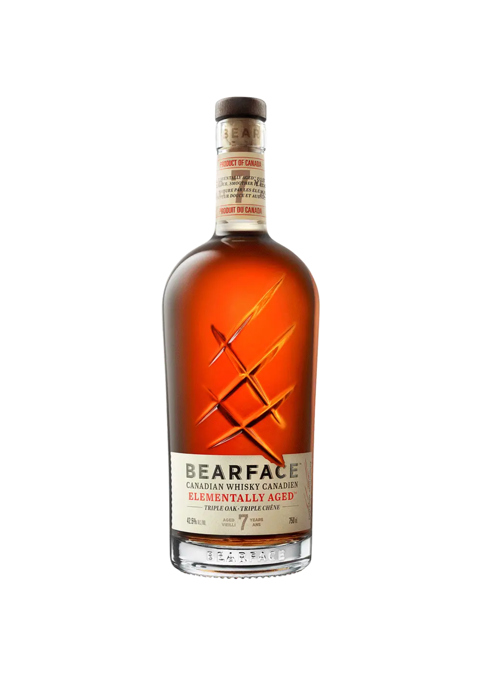 Bearface Canadian Whisky 7Year Triple Oak 85Proof 750ml