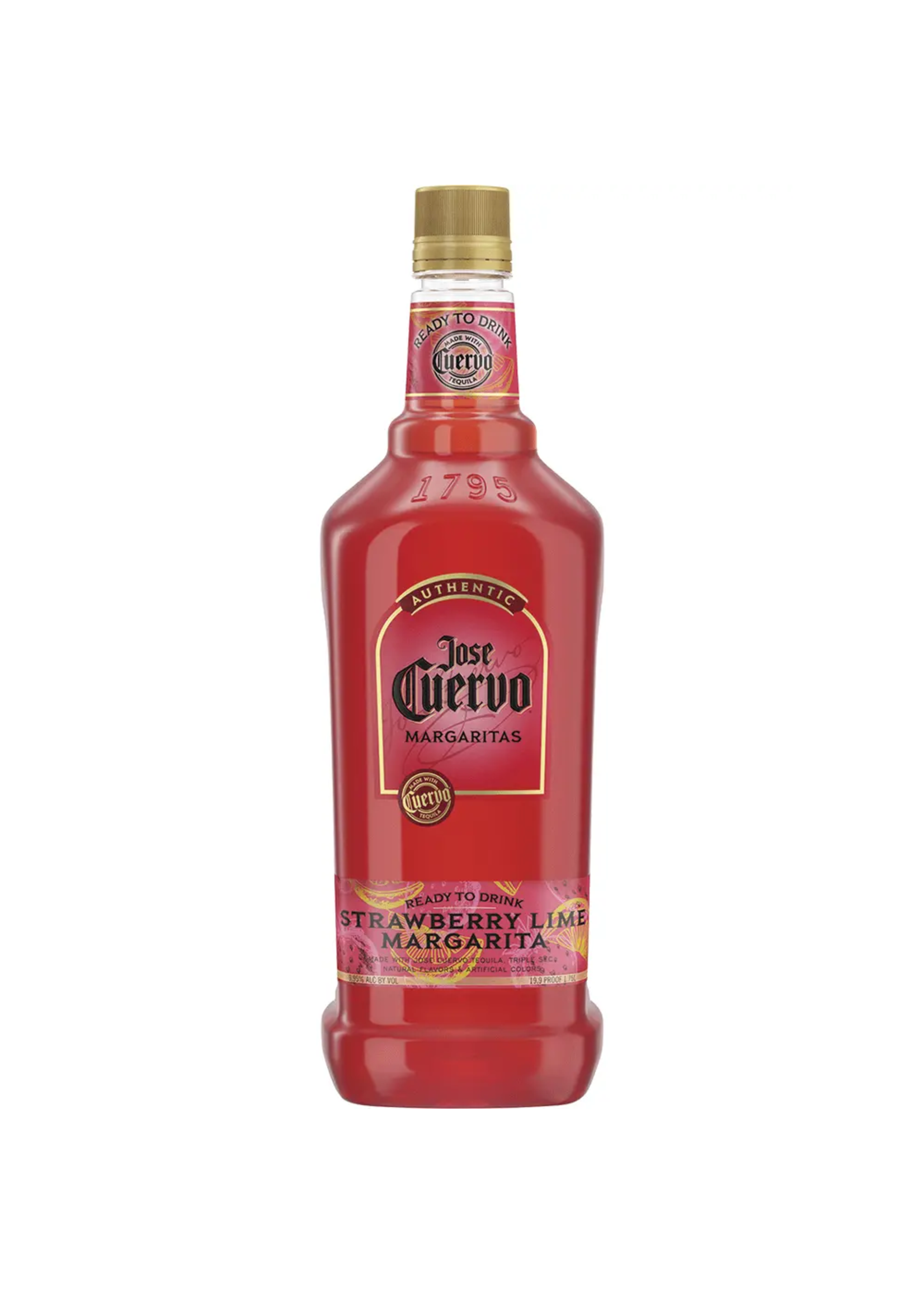 Jose Cuervo Ready to Drink Jose Cuervo RTD Auth Strawberry Lime Margarita 19.9Proof Pet 1.75 Ltr